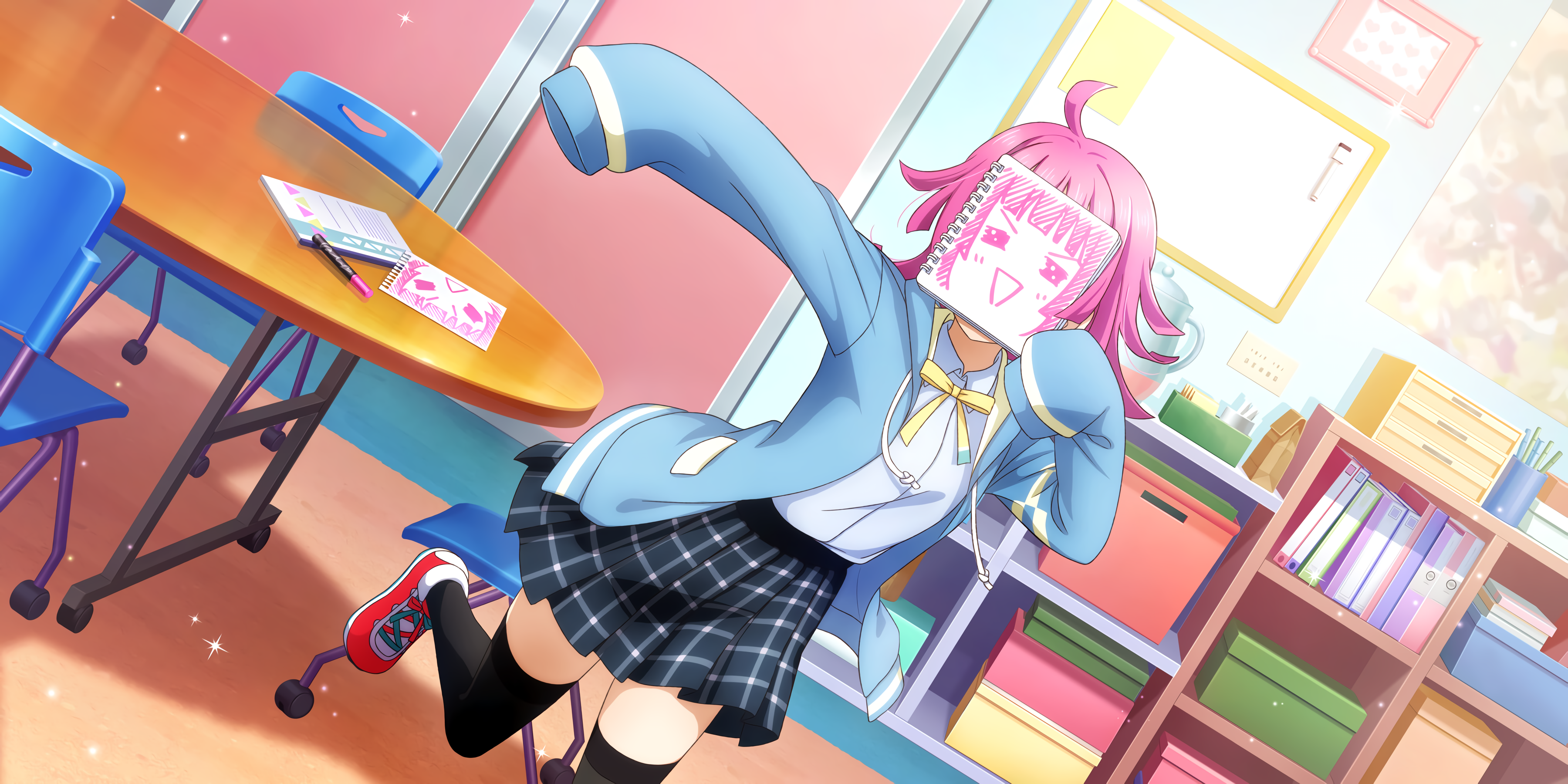 Wallpaper, anime girls, Love Live, Love Live Series, Tennoji Rina, Rina Tennoji 3600x1800