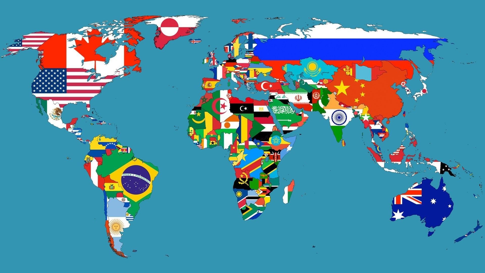 World Map HD Wallpaper