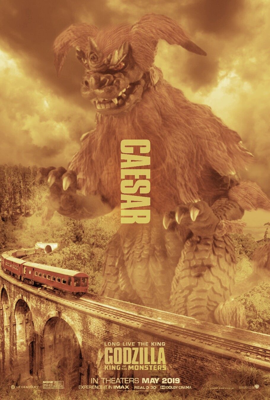 Dont like the look for the monsterverse but king ceasar would be badass. All godzilla monsters, Kaiju monsters, Godzilla franchise