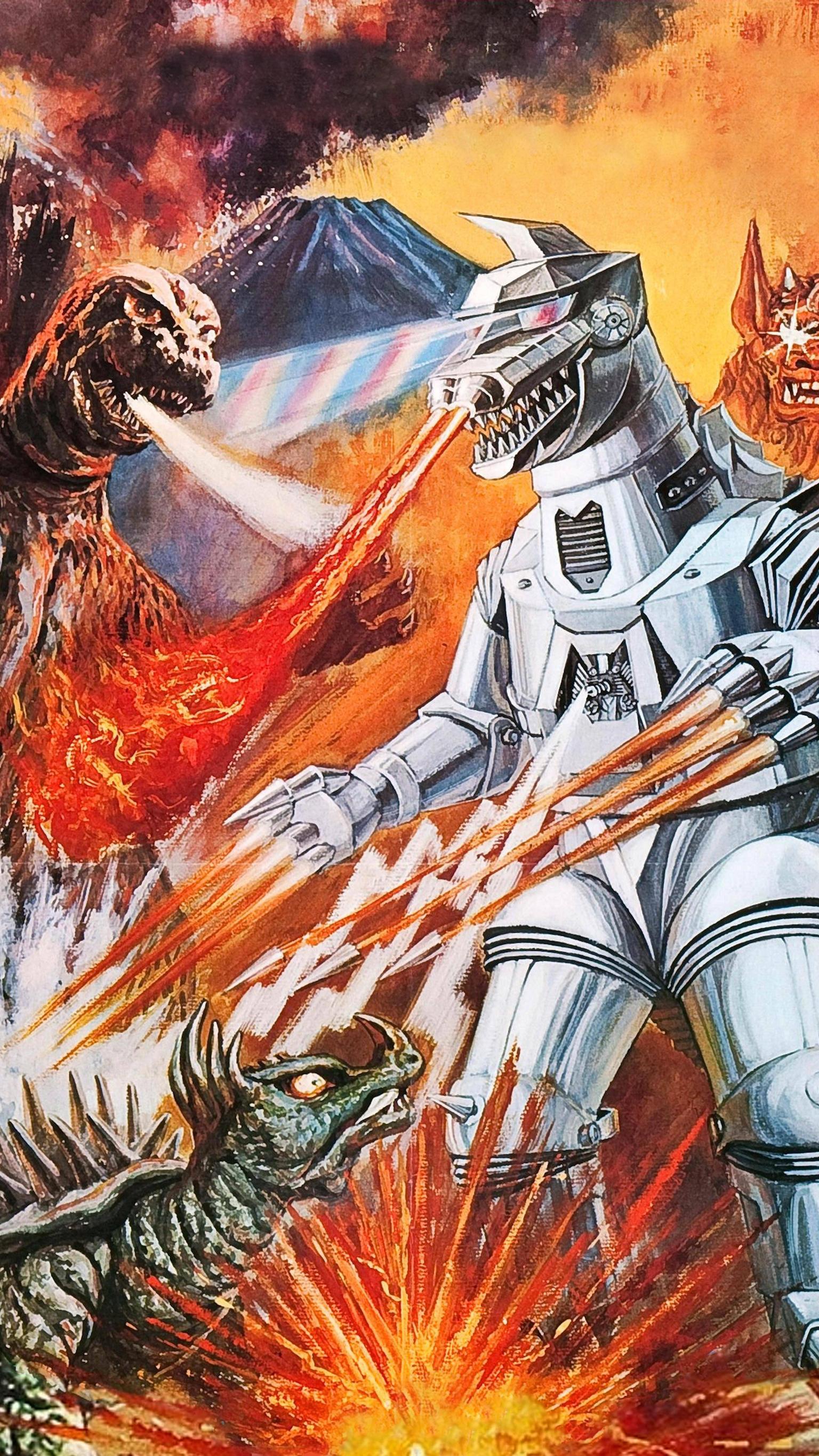 Godzilla vs. Mechagodzilla (1974) Phone Wallpaper