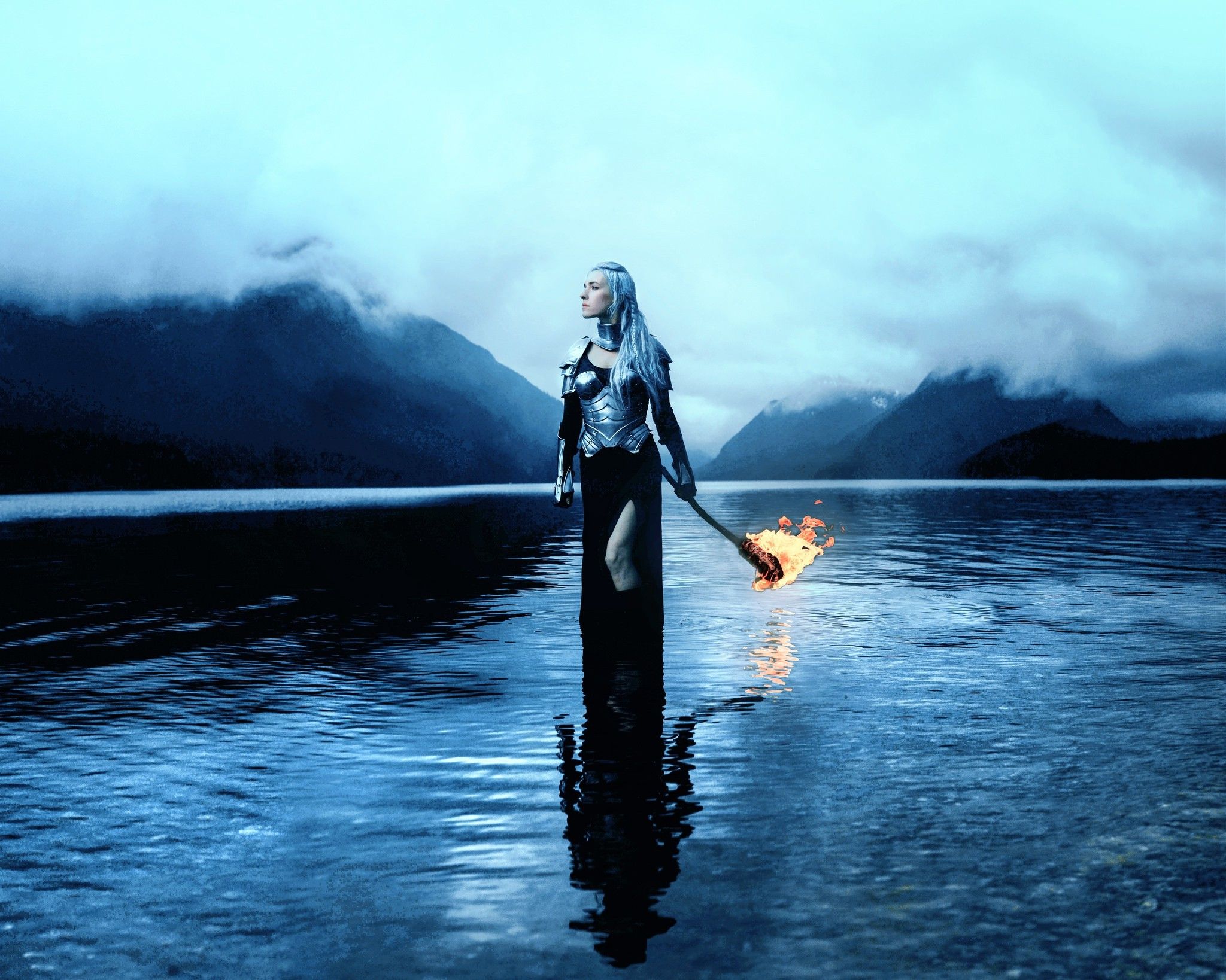women, Fantasy Art, Fire, Nature, Water Wallpaper HD / Desktop and Mobile Background
