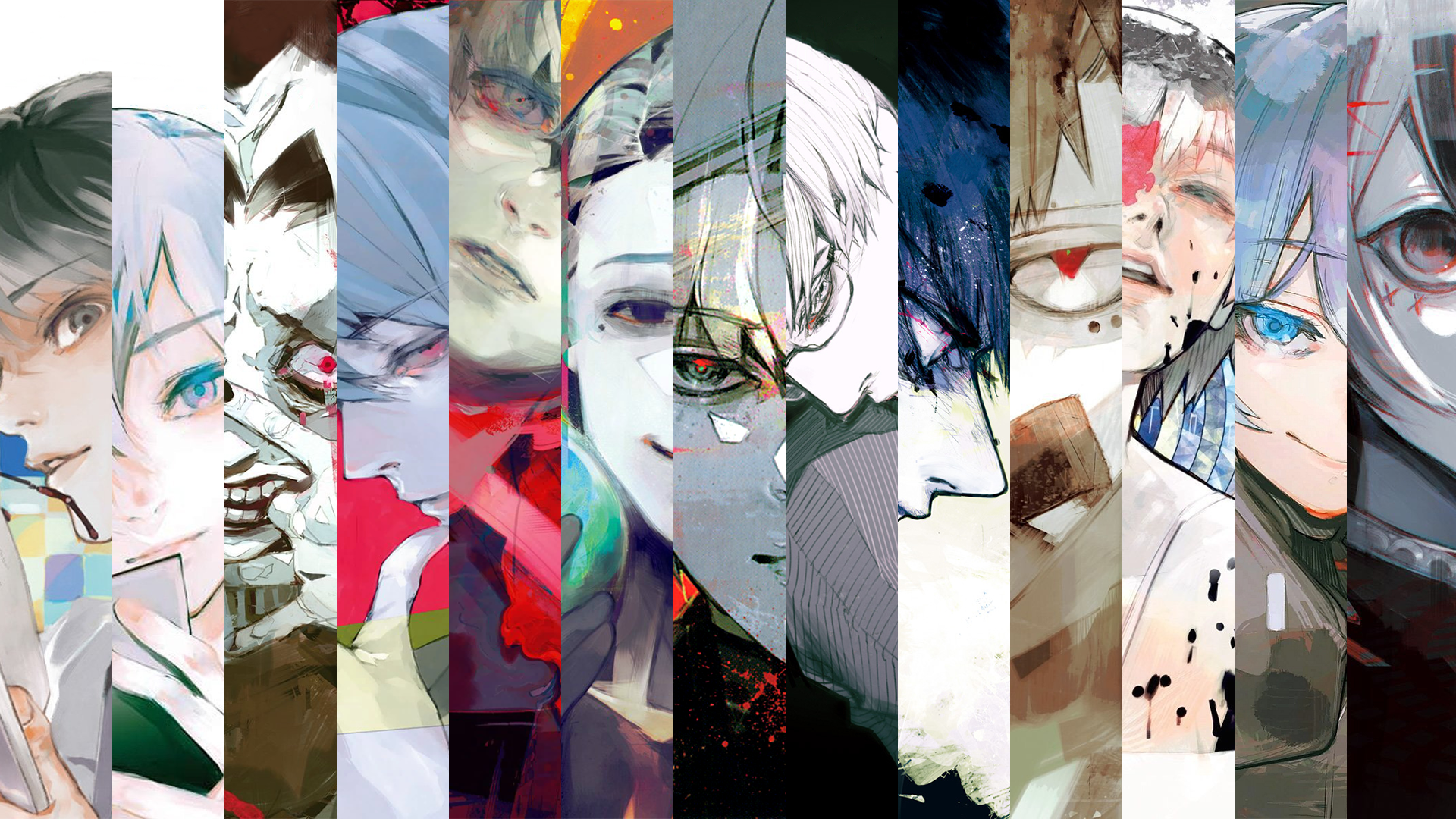ms I put all the Tokyo Ghoul:re volume covers together to make a desktop wallpaper