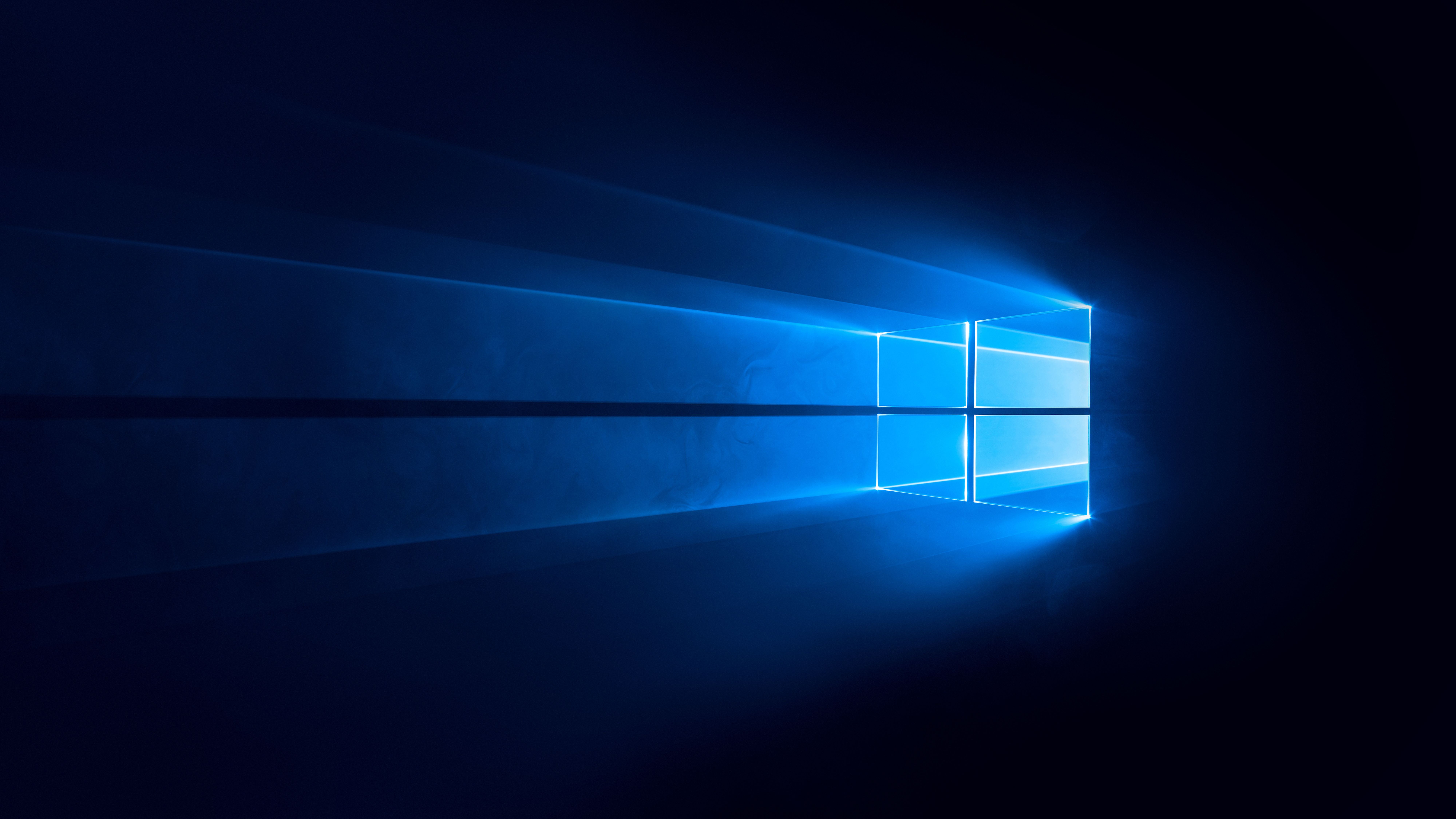 Windows 10 Wallpaper 4K, Dark, Blue background, 5K, 8K, Technology