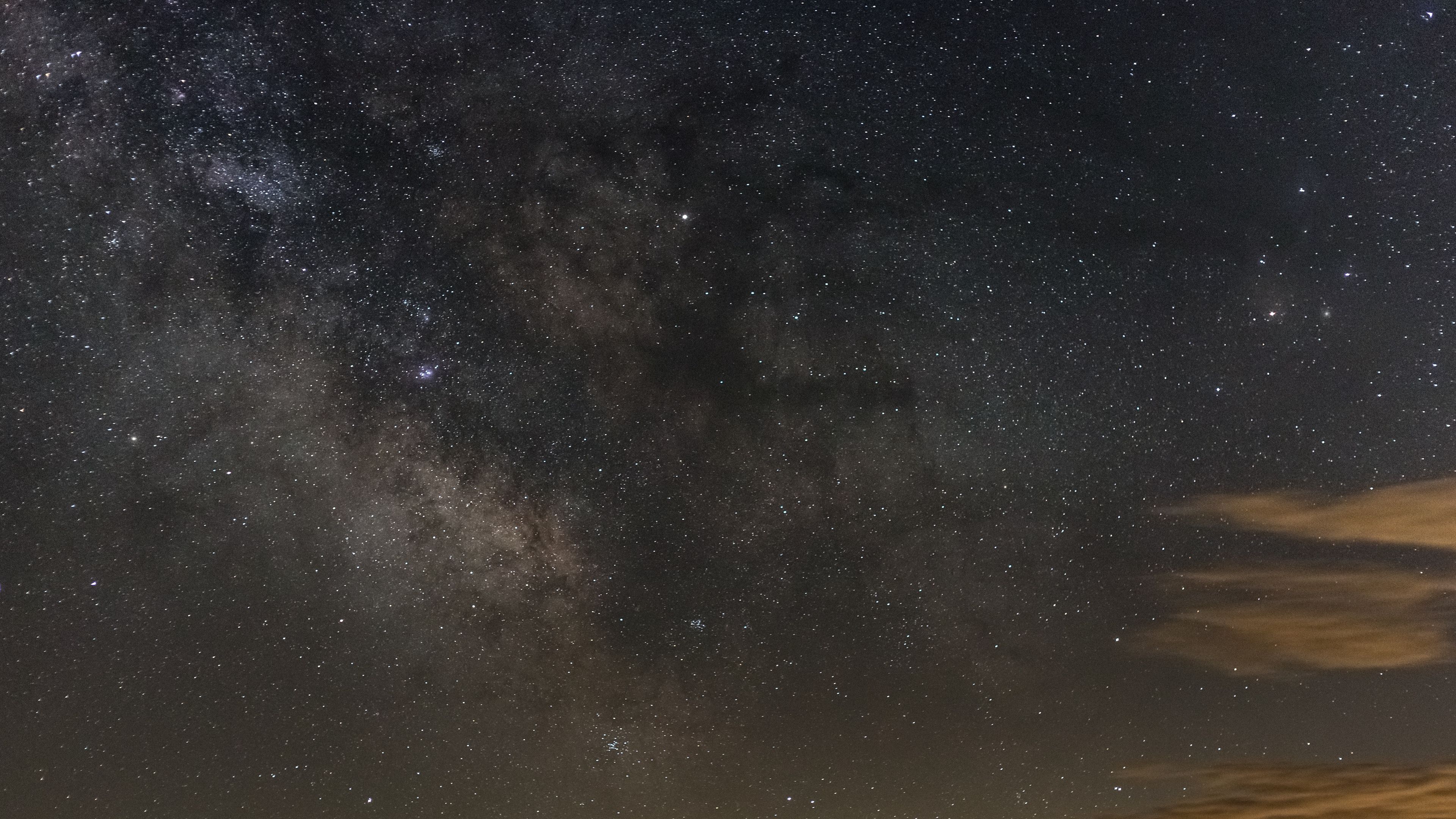 Wallpaper 4k starry sky, galaxy, sky, night, brown 4k Galaxy, Sky, starry sky