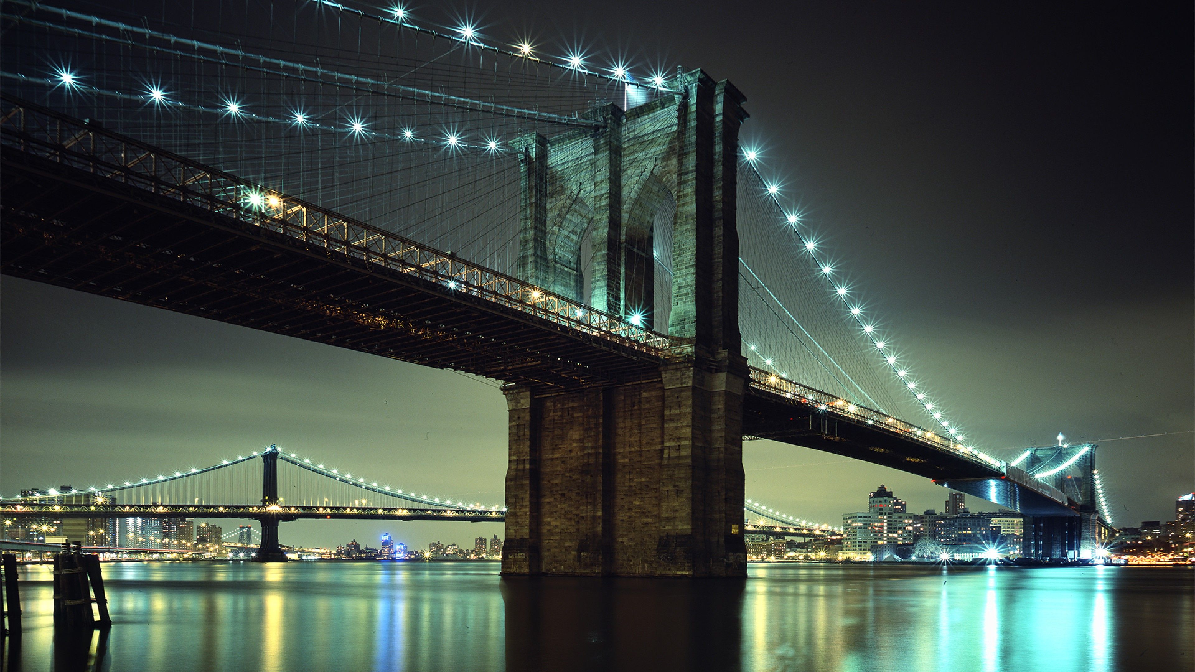 New York Brooklyn Bridge Wallpaper for Desktop and Mobiles 4K Ultra HD