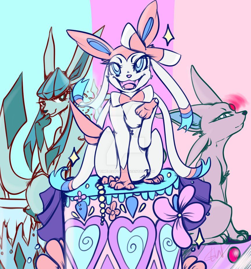 Glaceon and Sylveon Wallpapers on WallpaperDog.