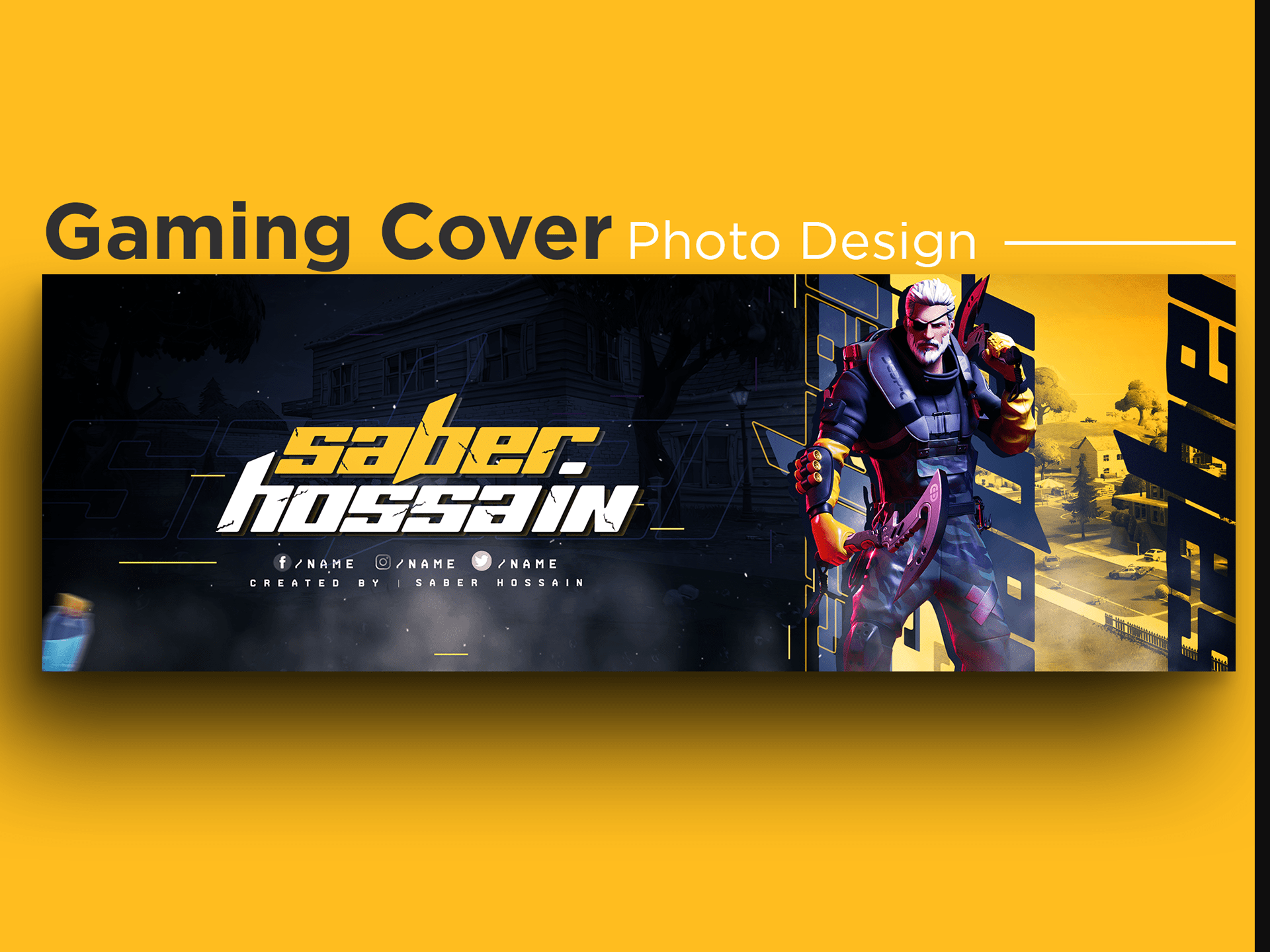 Facebook Gaming Cover Web Banner Design Gaming Banner