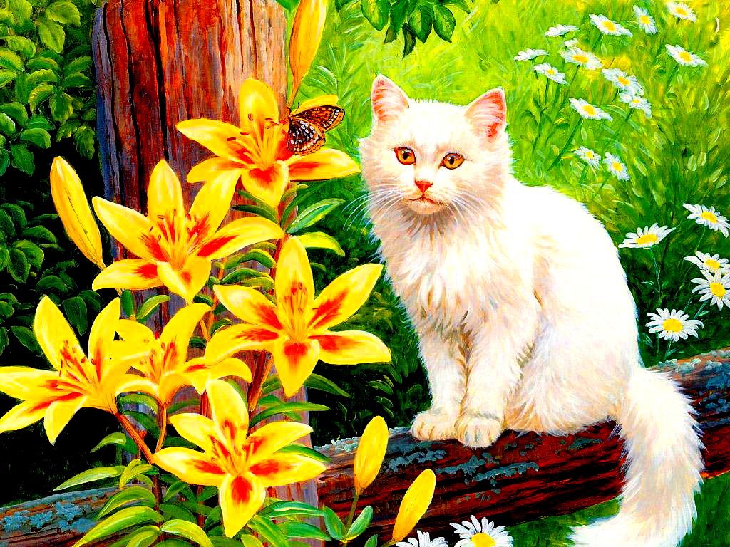 Free download Spring Cat wallpaper Cats Wallpaper 36915313 [1024x768] for your Desktop, Mobile & Tablet. Explore Kitten Spring Wallpaper. Abstract Spring Desktop Wallpaper, Spring Wallpaper Background, Spring Kittens Desktop Wallpaper