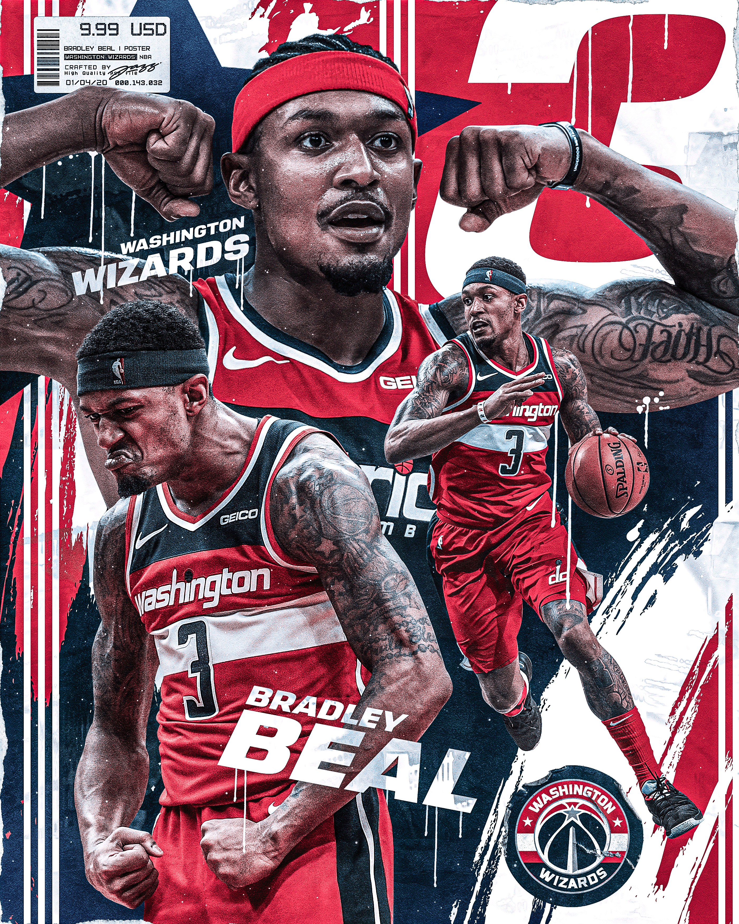 Bradley Beal projects. Photo, videos, logos, illustrations and branding
