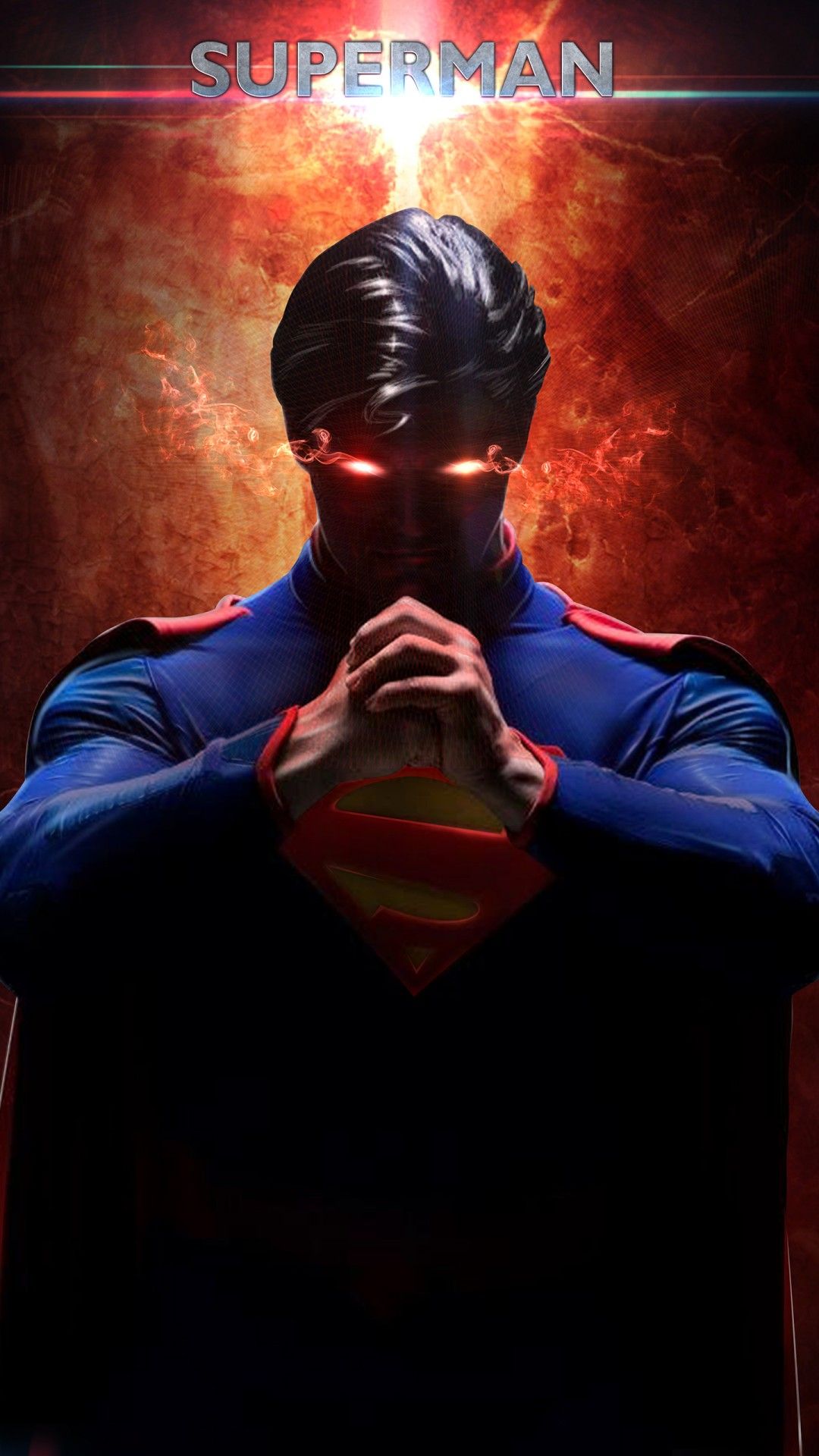 Superman with Laser eyes 4K Wallpaper
