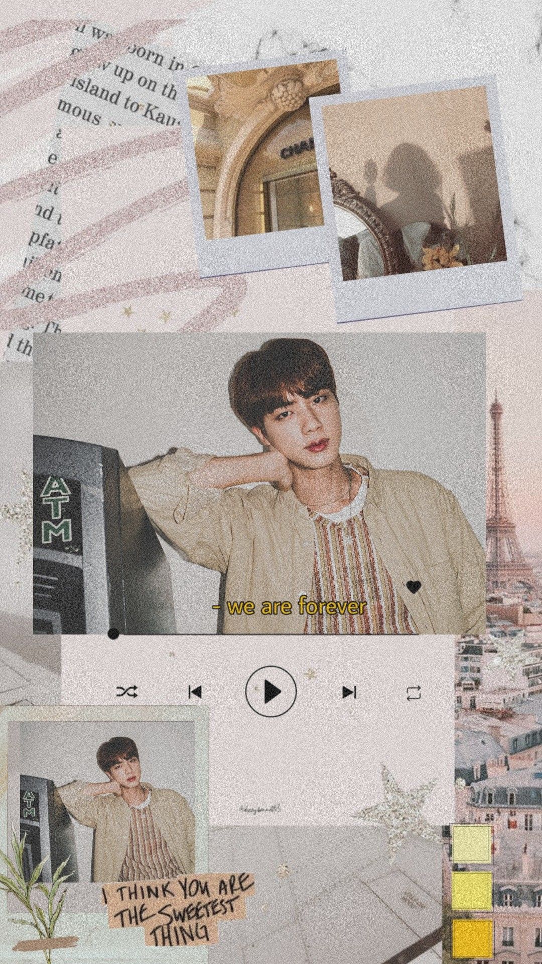 BTS Jin Aesthetic Wallpapers - Wallpaper Cave