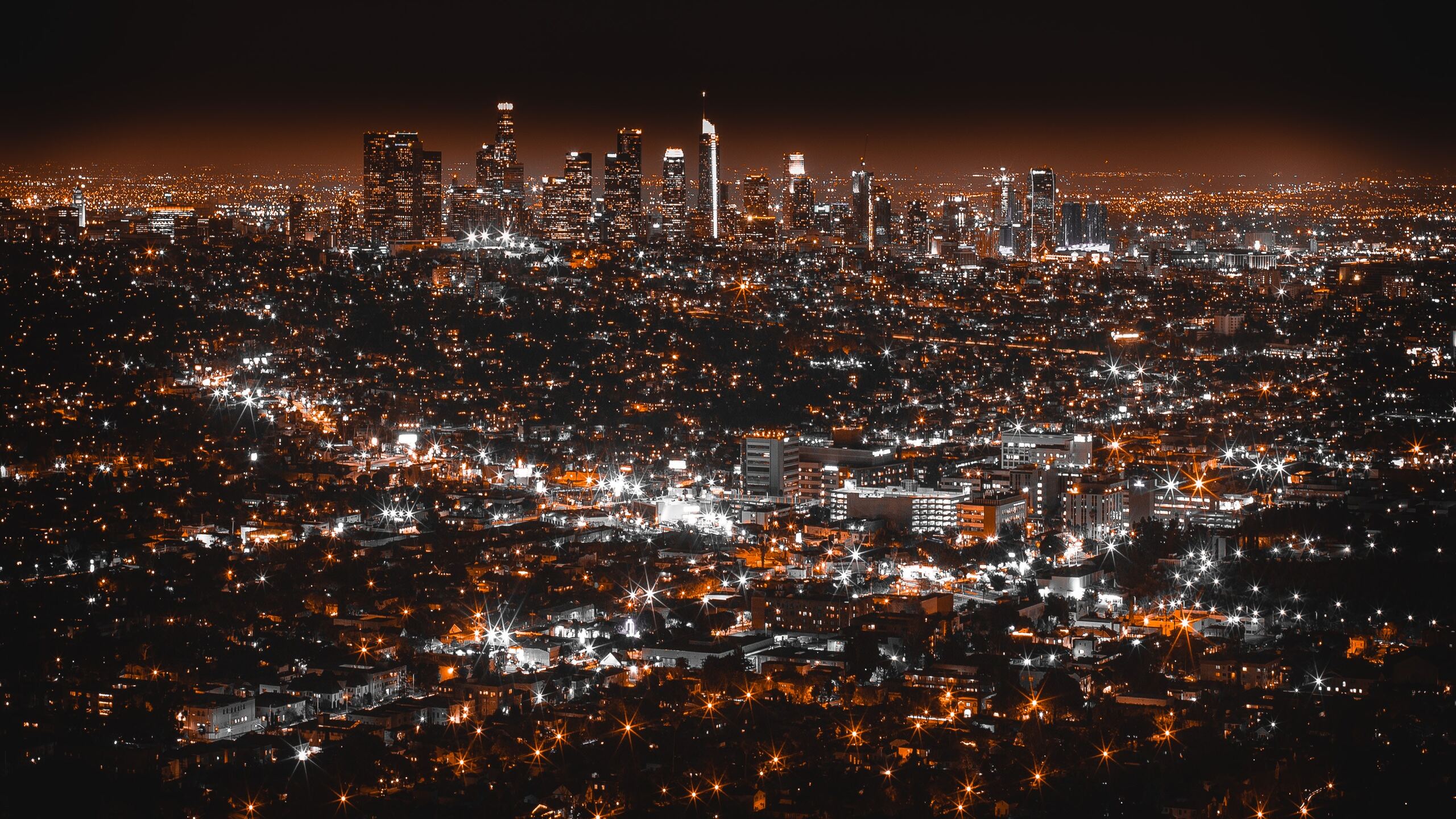 Los Angles Night View 1440P Resolution HD 4k Wallpaper, Image, Background, Photo and Picture