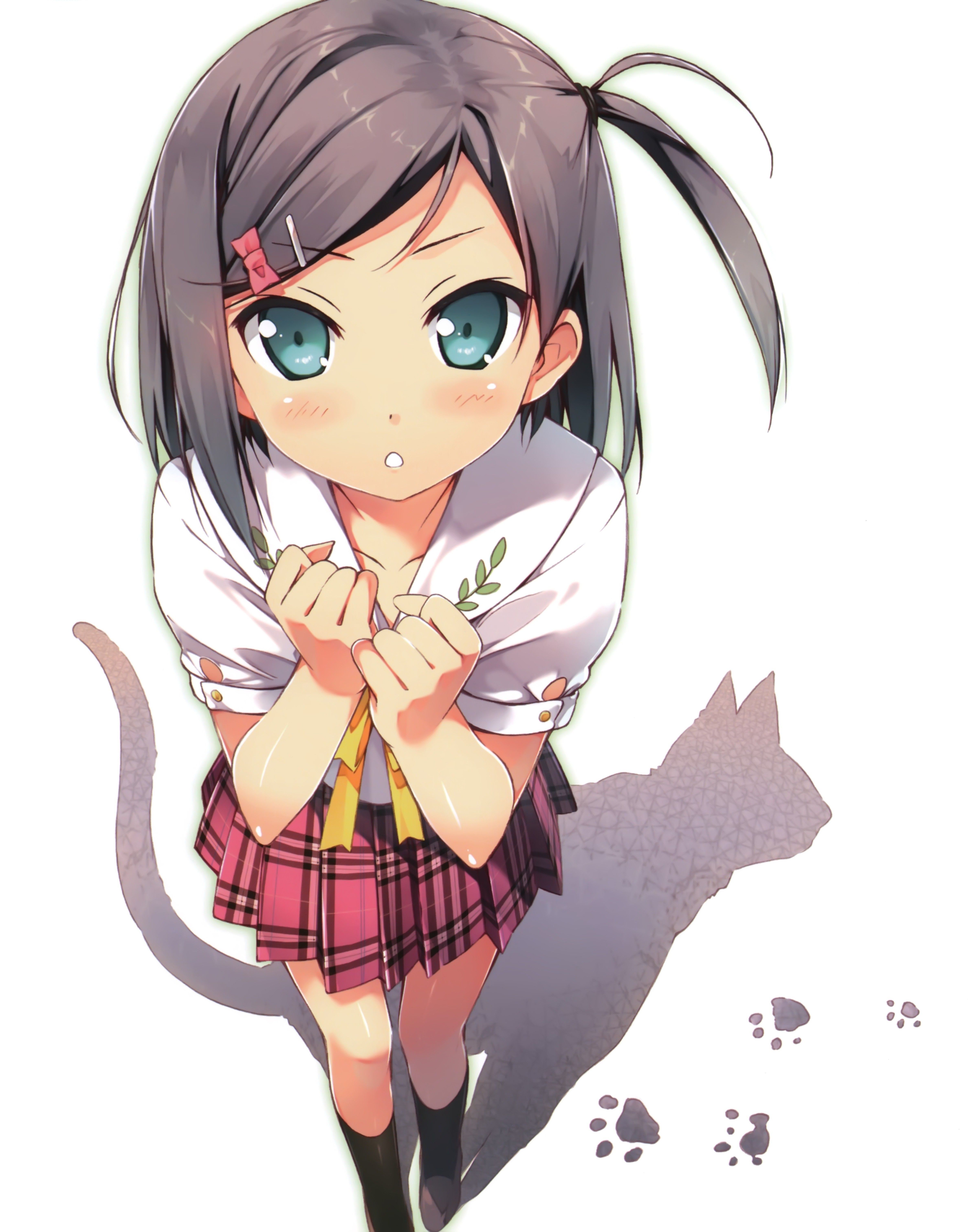 school uniforms, simple background, Hentai Ouji to Warawanai Neko, Tsutsukakushi Tsukiko wallpaper