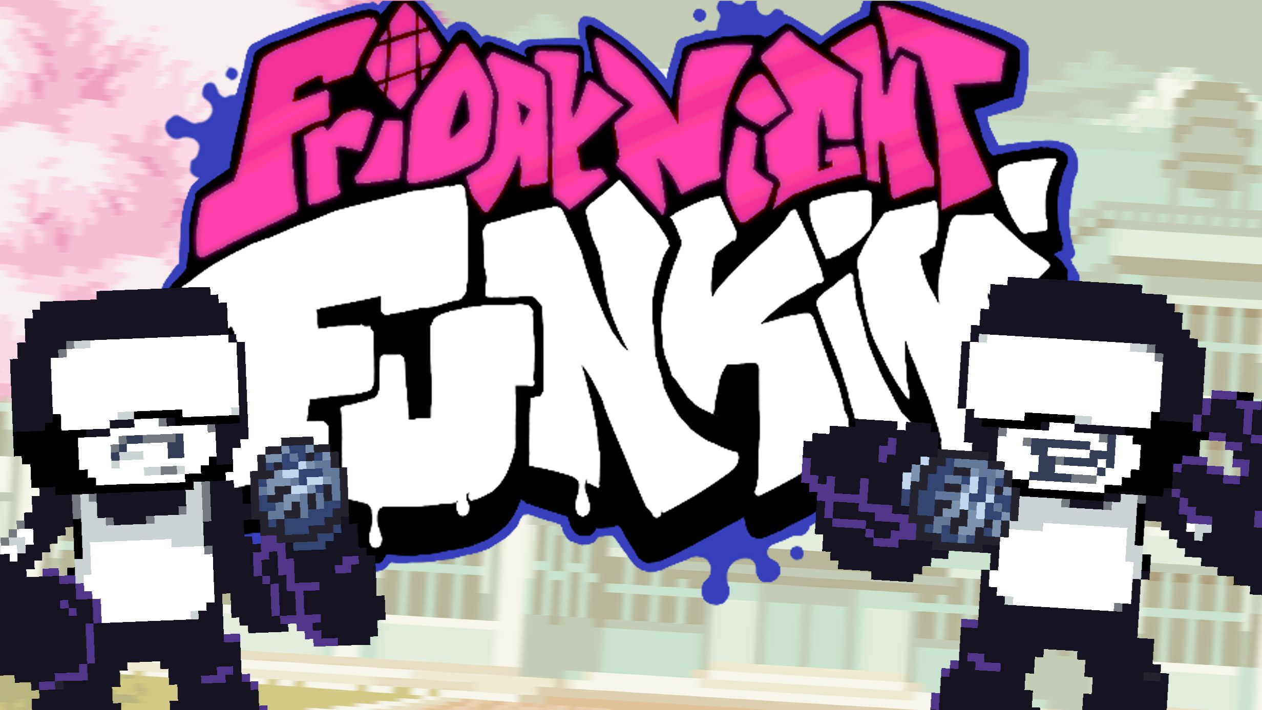 Pixel Tankman over Pixel BF [Friday Night Funkin'] [Skin Mods]