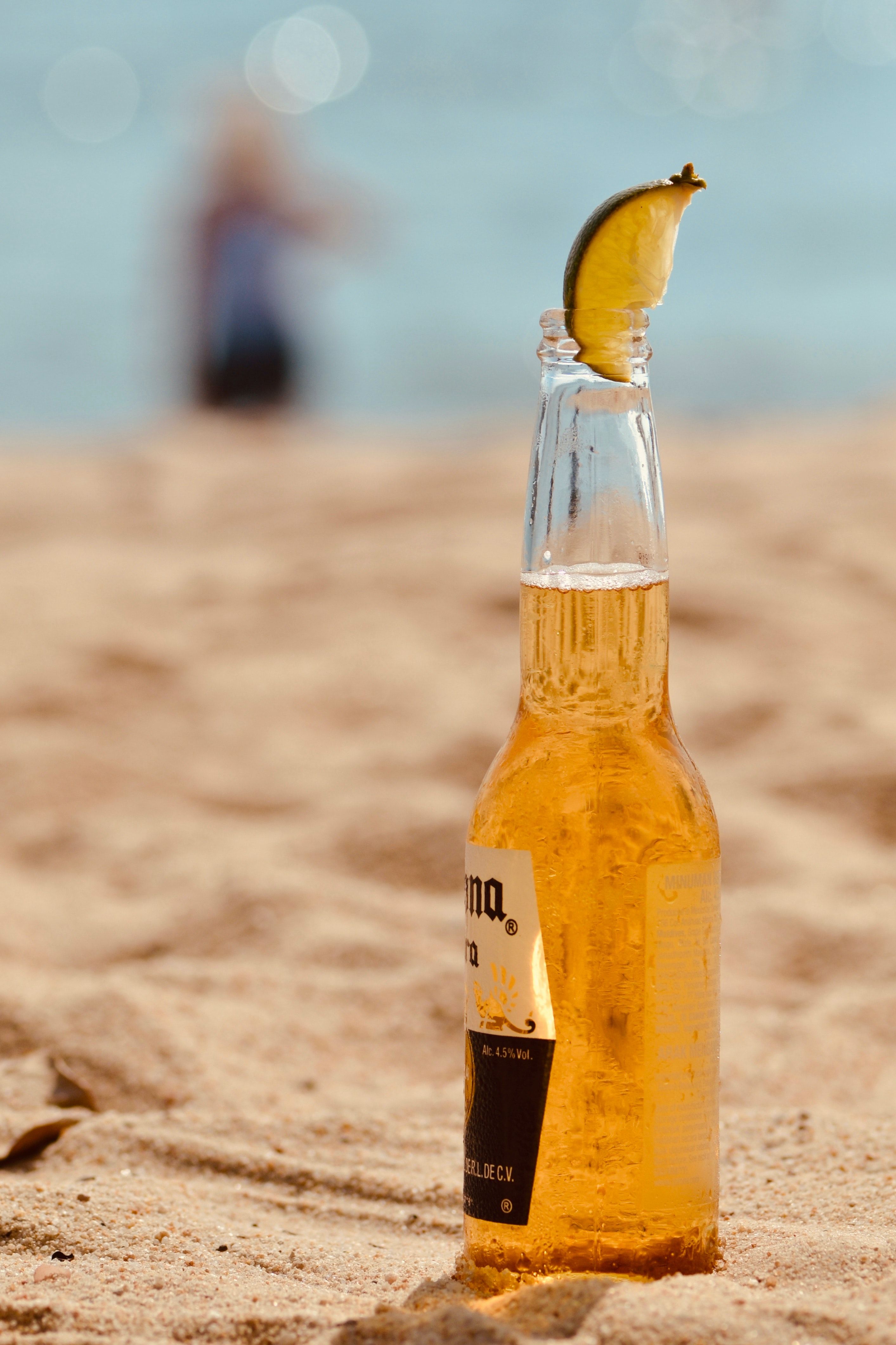 Corona Beer Bottle Across Sands · Free