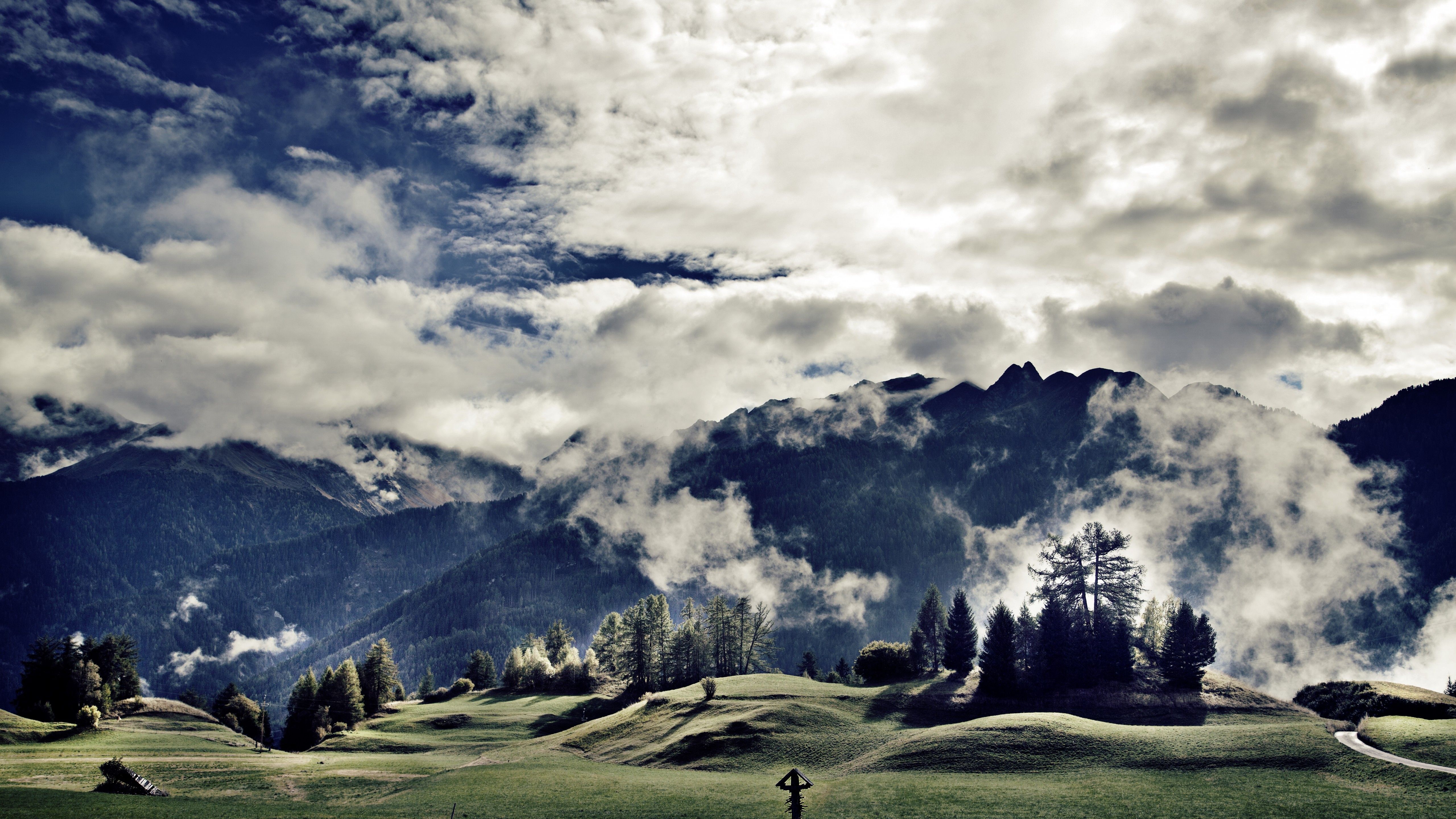 Wallpaper Tirol, 5k, 4k wallpaper, 8k, Austria, mountains, meadows, clouds, Nature