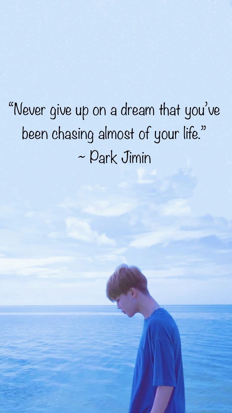 BTS Jimin with Quotes Laptop Wallpaper