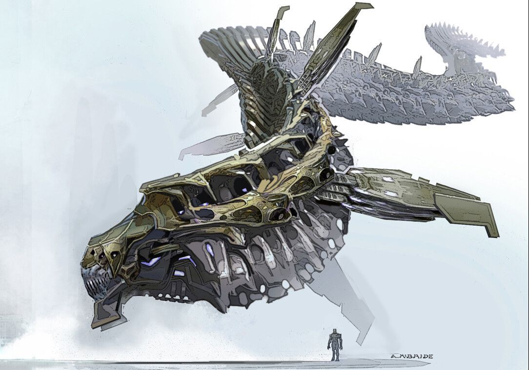 Avengers ( 2012 ). Chitauri Leviathan rough concept, Aaron McBride. Alien concept art, Weapon concept art, Creature concept art