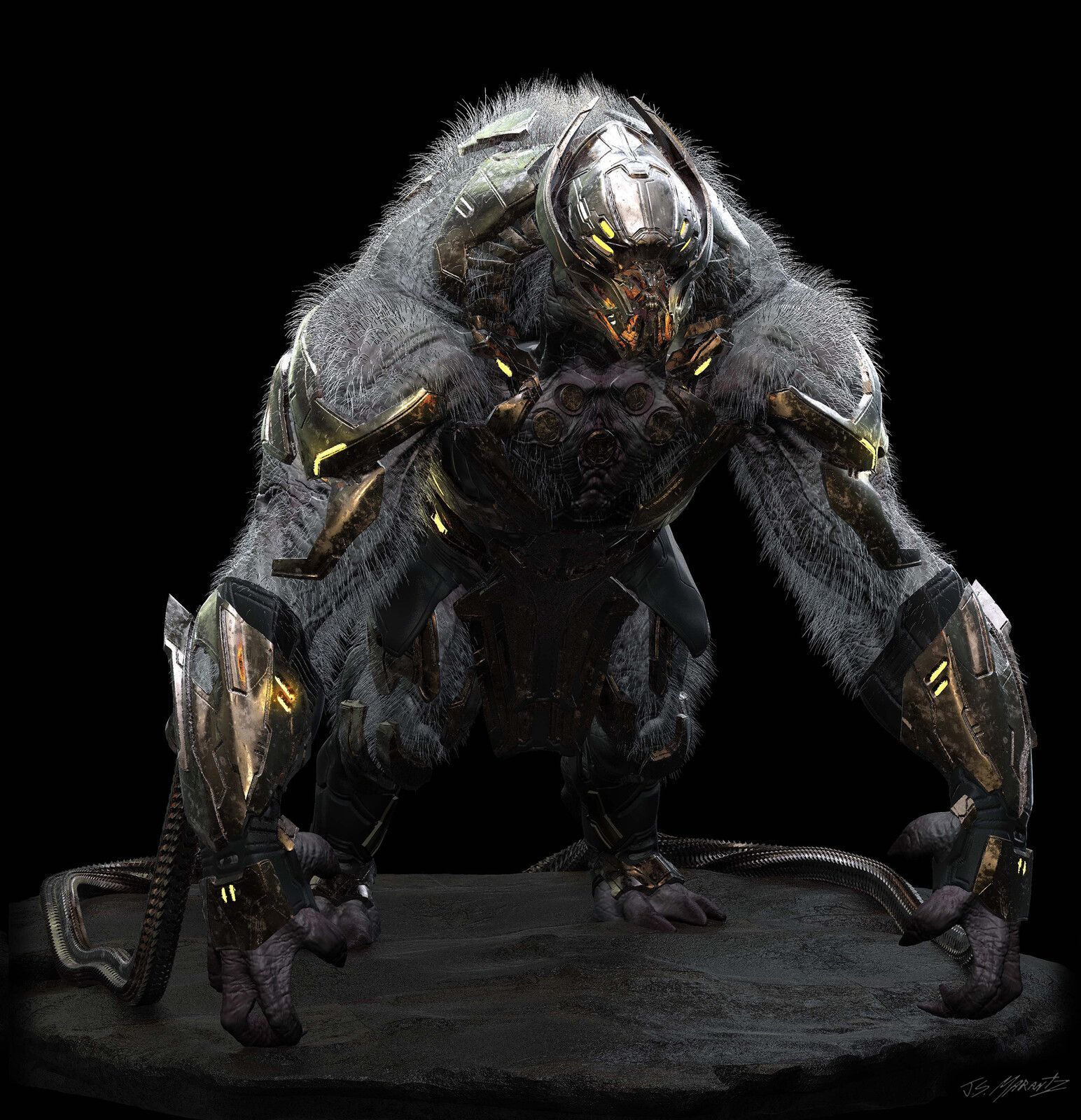 Avengers Endgame: Chitauri Gorilla Design Artwork 8l0Vo. Monster Concept Art, Avengers, Alien Character