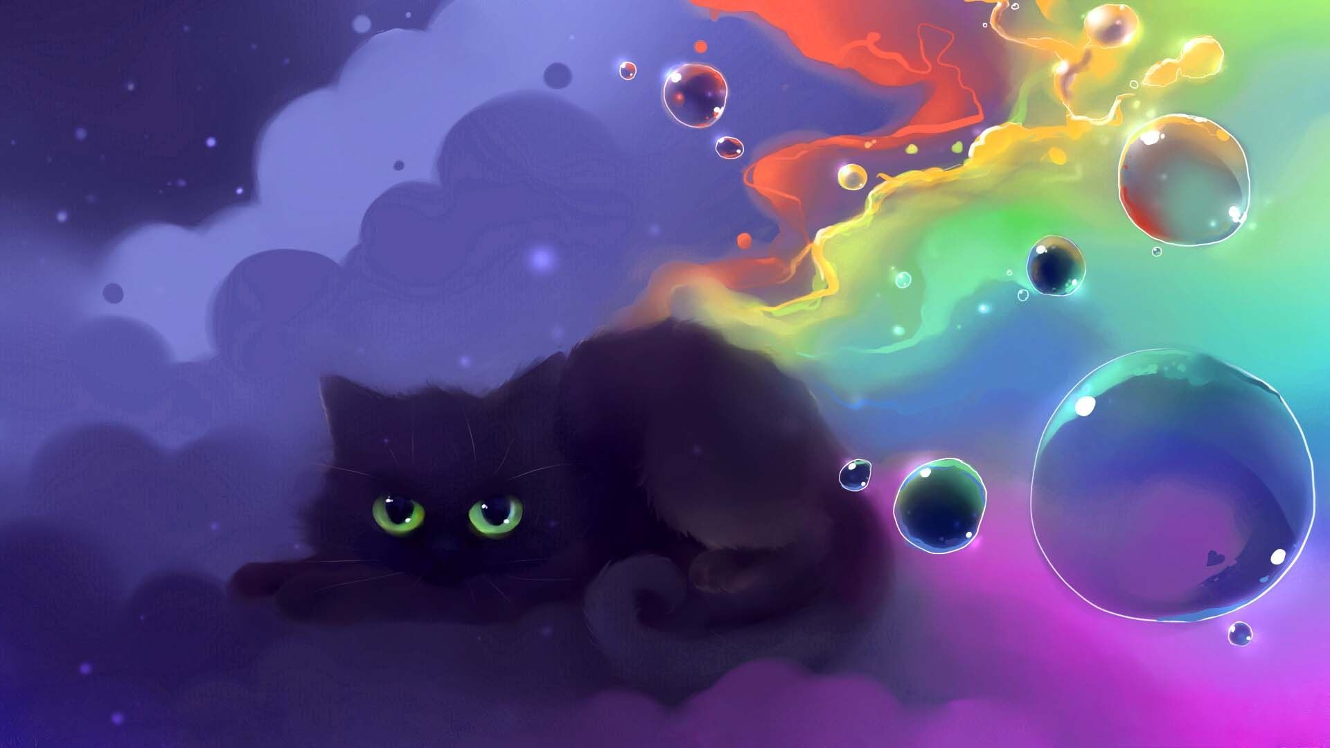 Cute Cartoon Cat Wallpaper
