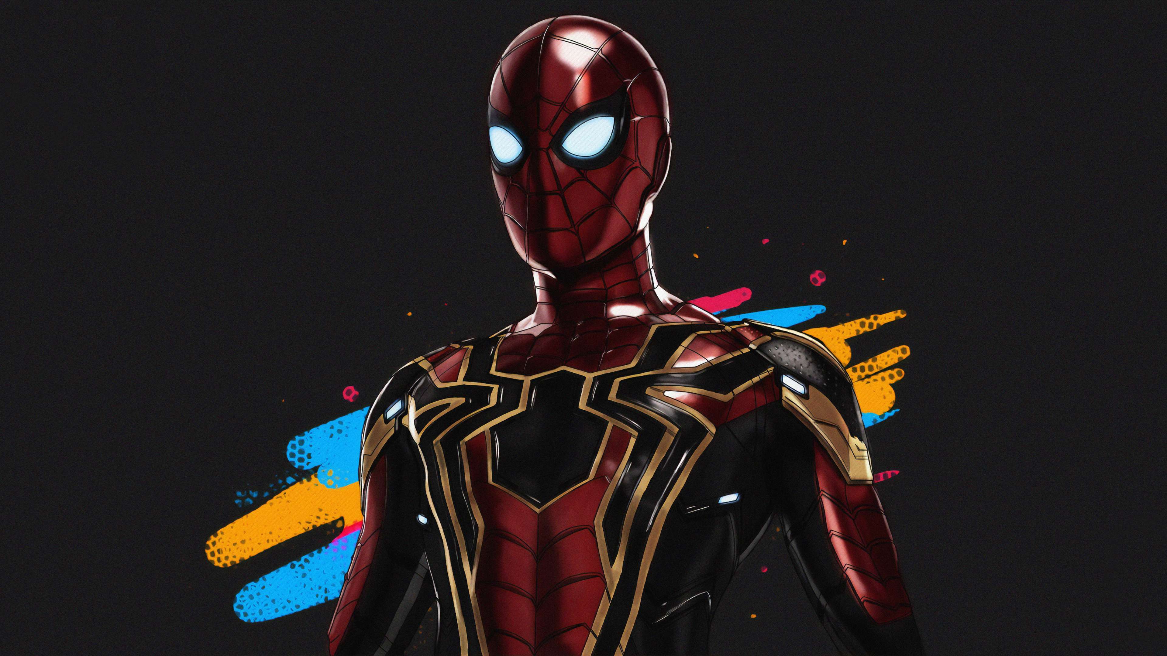 Black Iron Spider Spider Man Wallpaper 4k