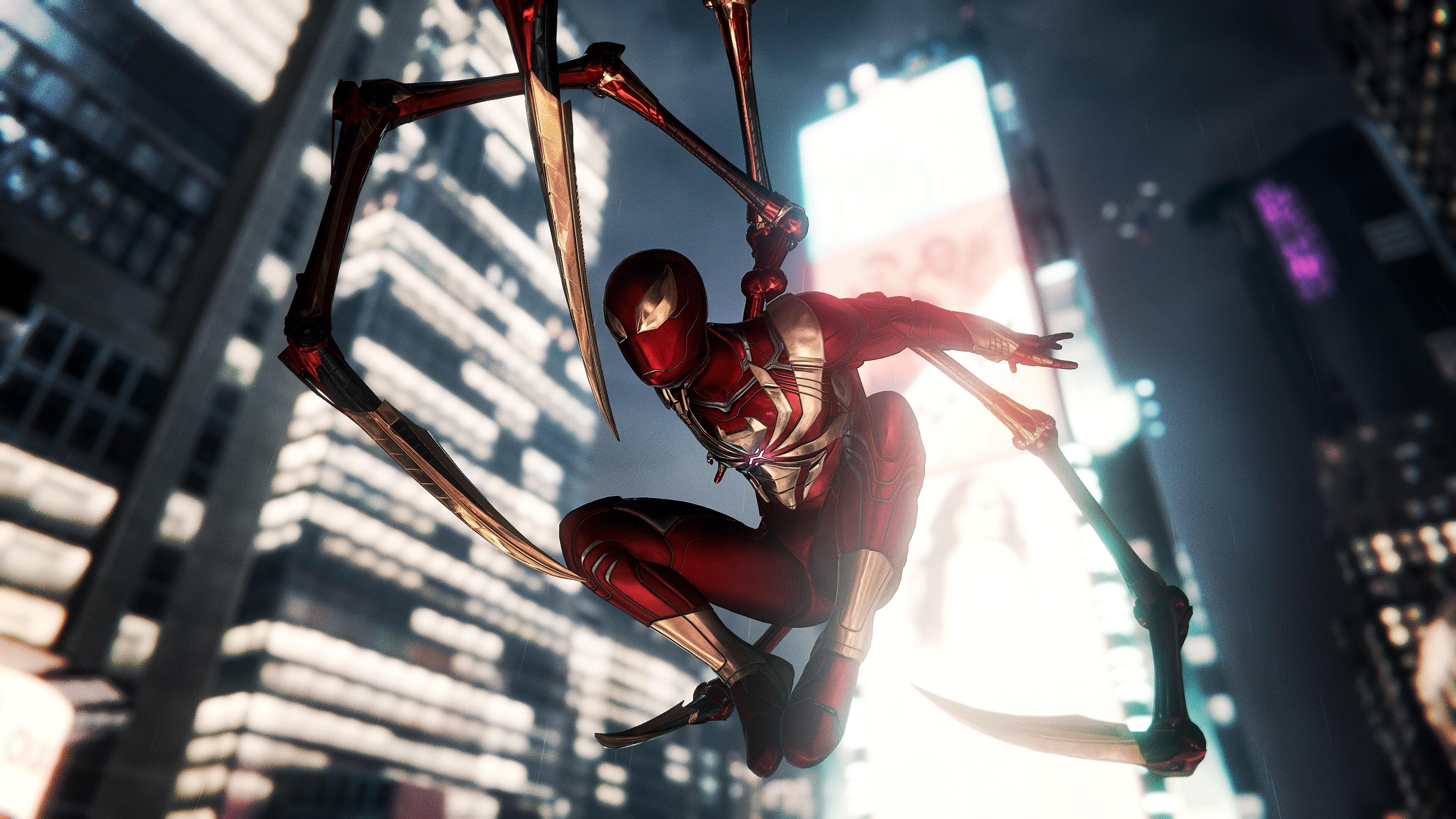 Iron Spider (Spider Man) 4K 8K HD Marvel Wallpaper