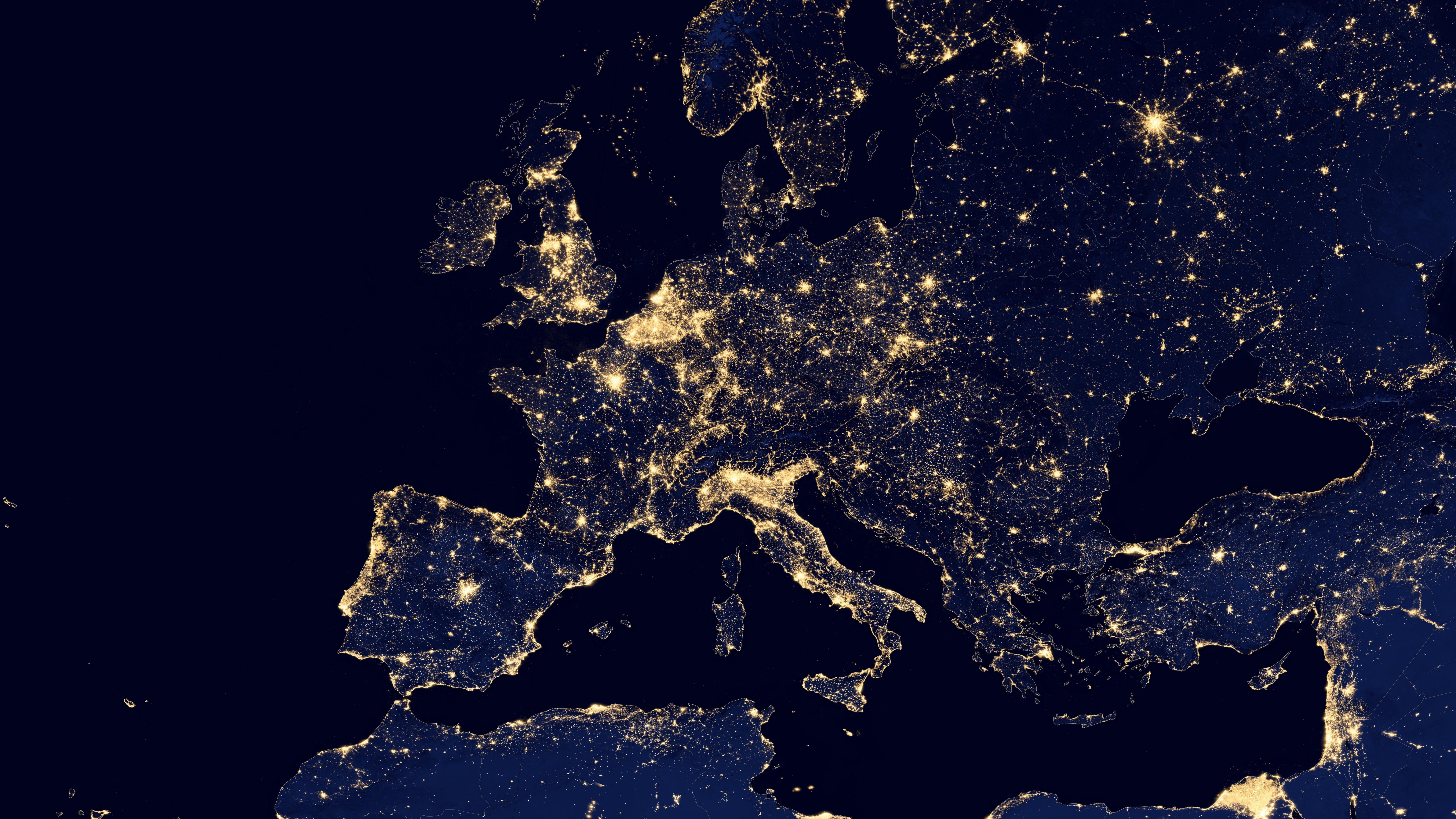 europe space photography 8k uhd earth observatory black marble #continent blue marble #ocean #map #mediter. City lights at night, Earth at night, Light pollution
