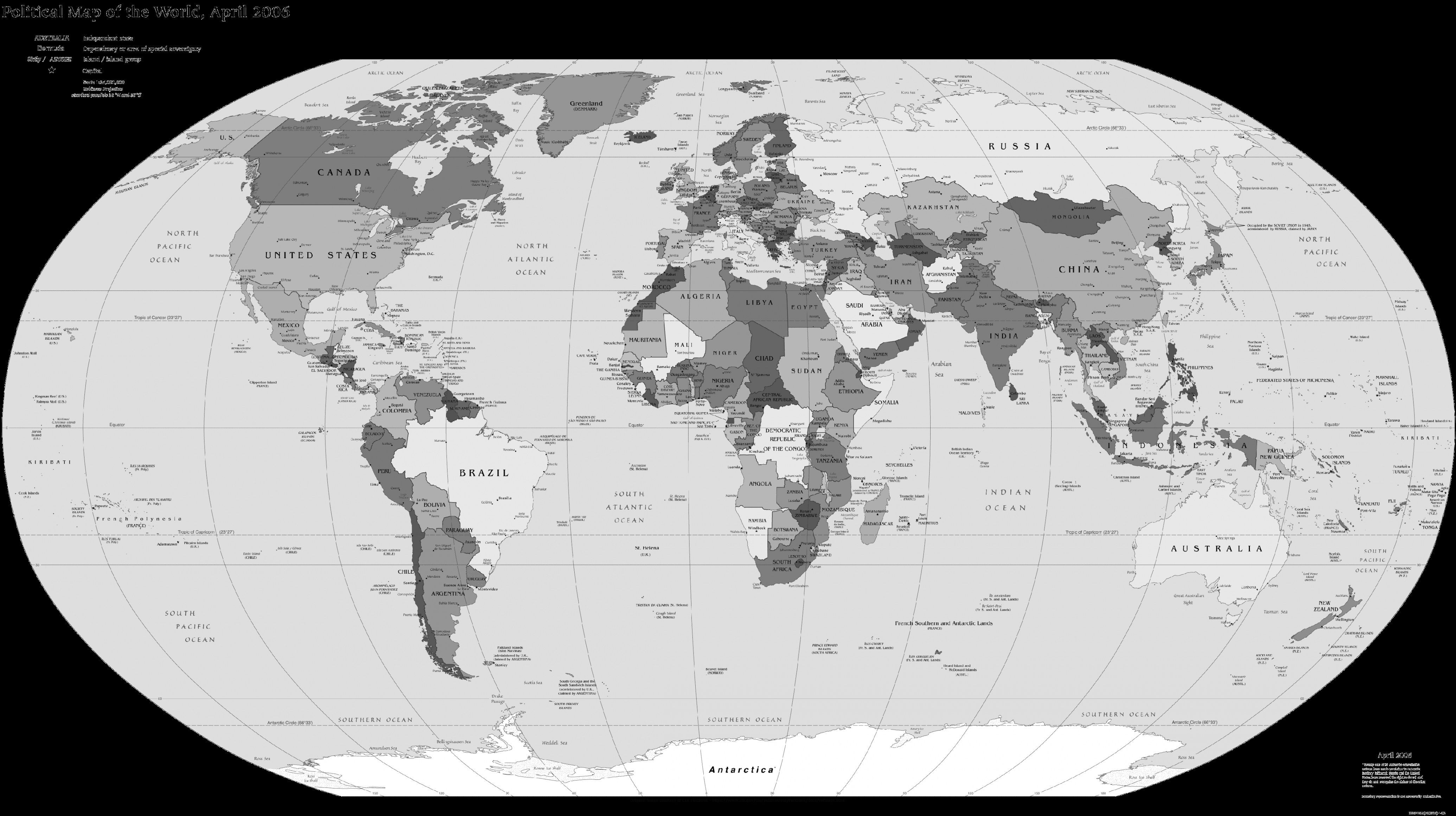 Карта мира 2020 года