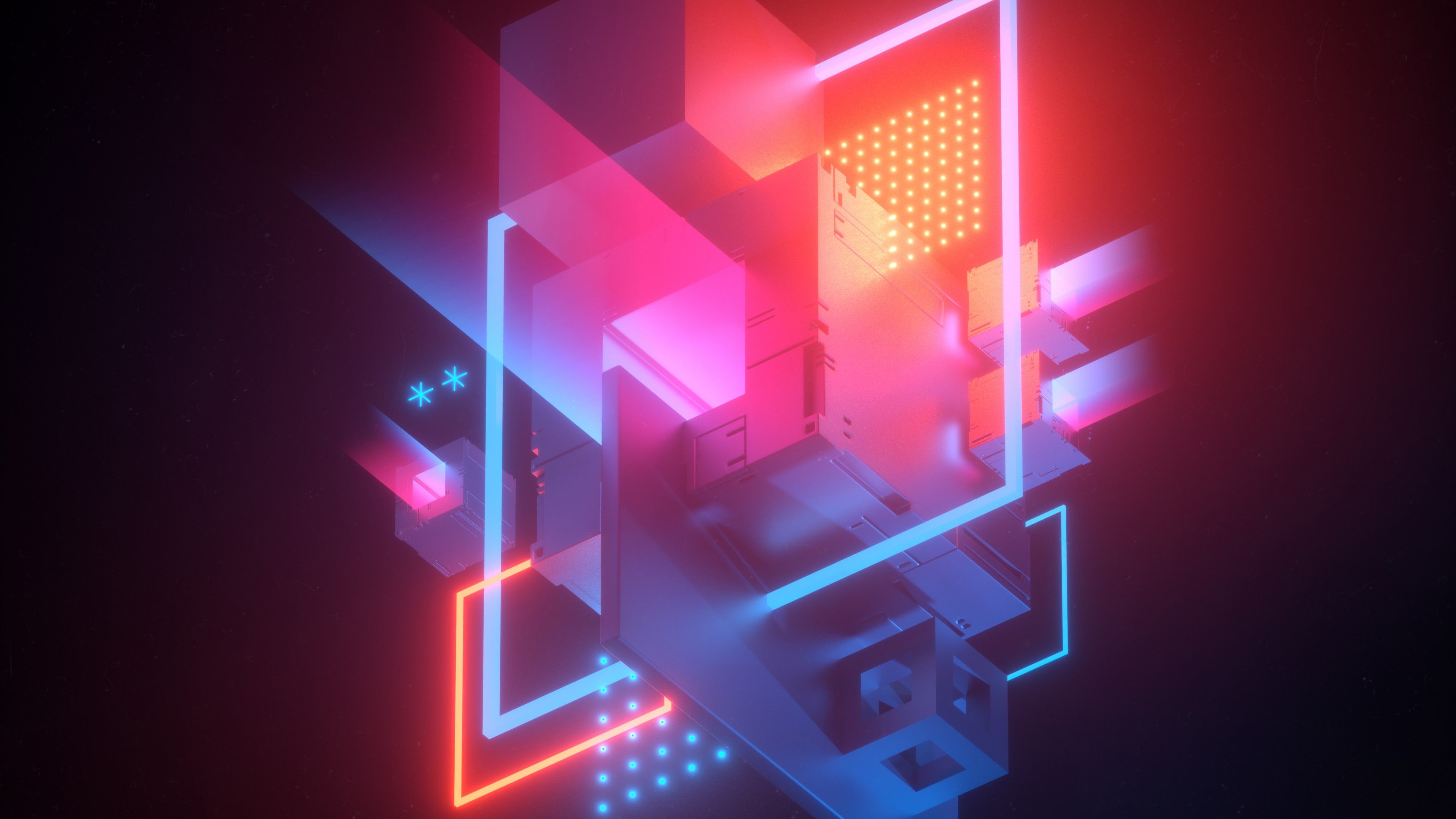 neon 3d wallpaper desktop