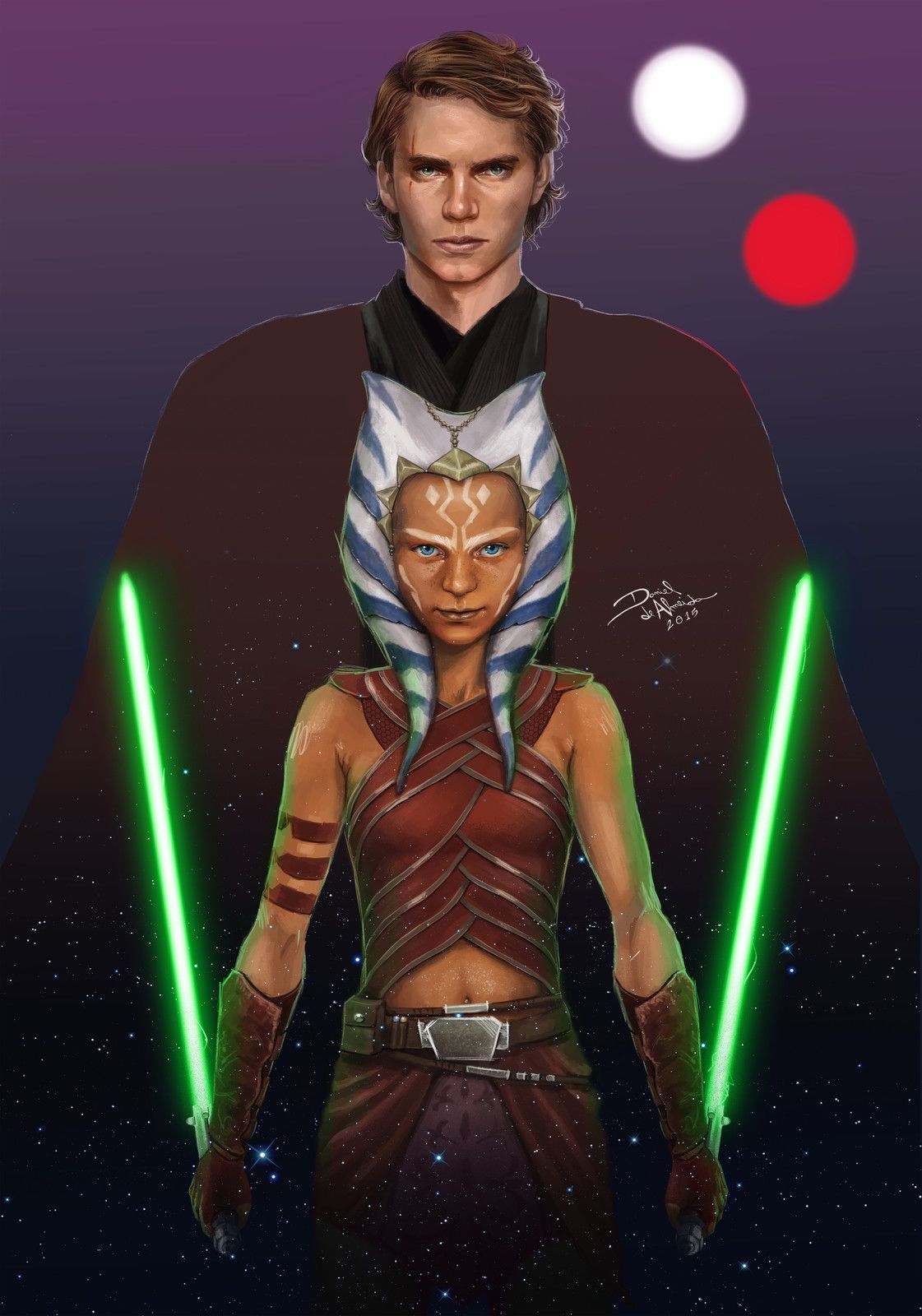 Anakin Skywalker and Ahsoka Tano, Daniel de Almeida e Silva. Star wars ahsoka, Star wars clone wars, Anakin skywalker and ahsoka tano
