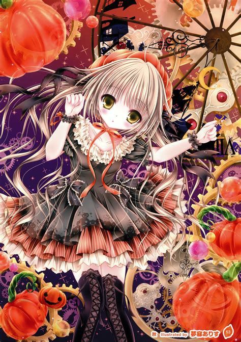 Anime Girl Pumpkin Head Wallpaper