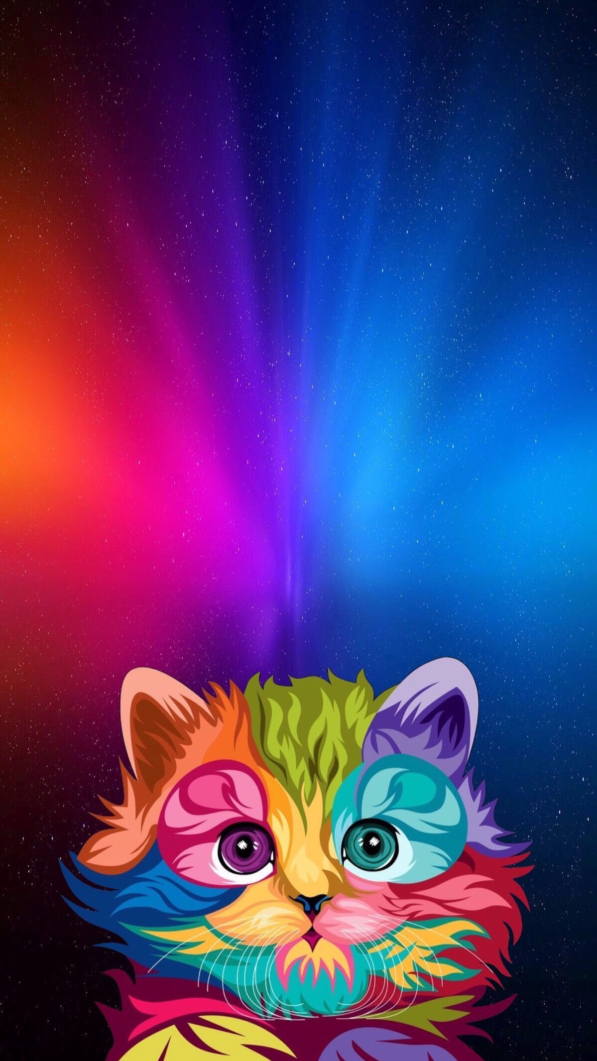9:16 Phone. Colorful art, Cat art, Cute wallpaper