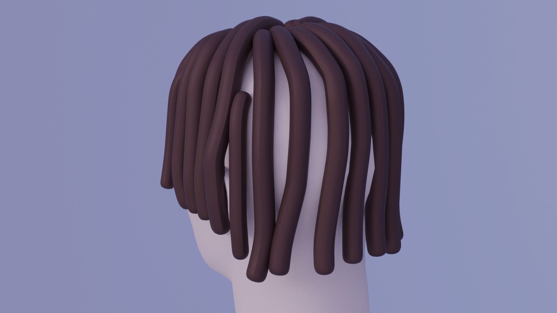 Short Dreadlocks Low Poly Free 3D Model