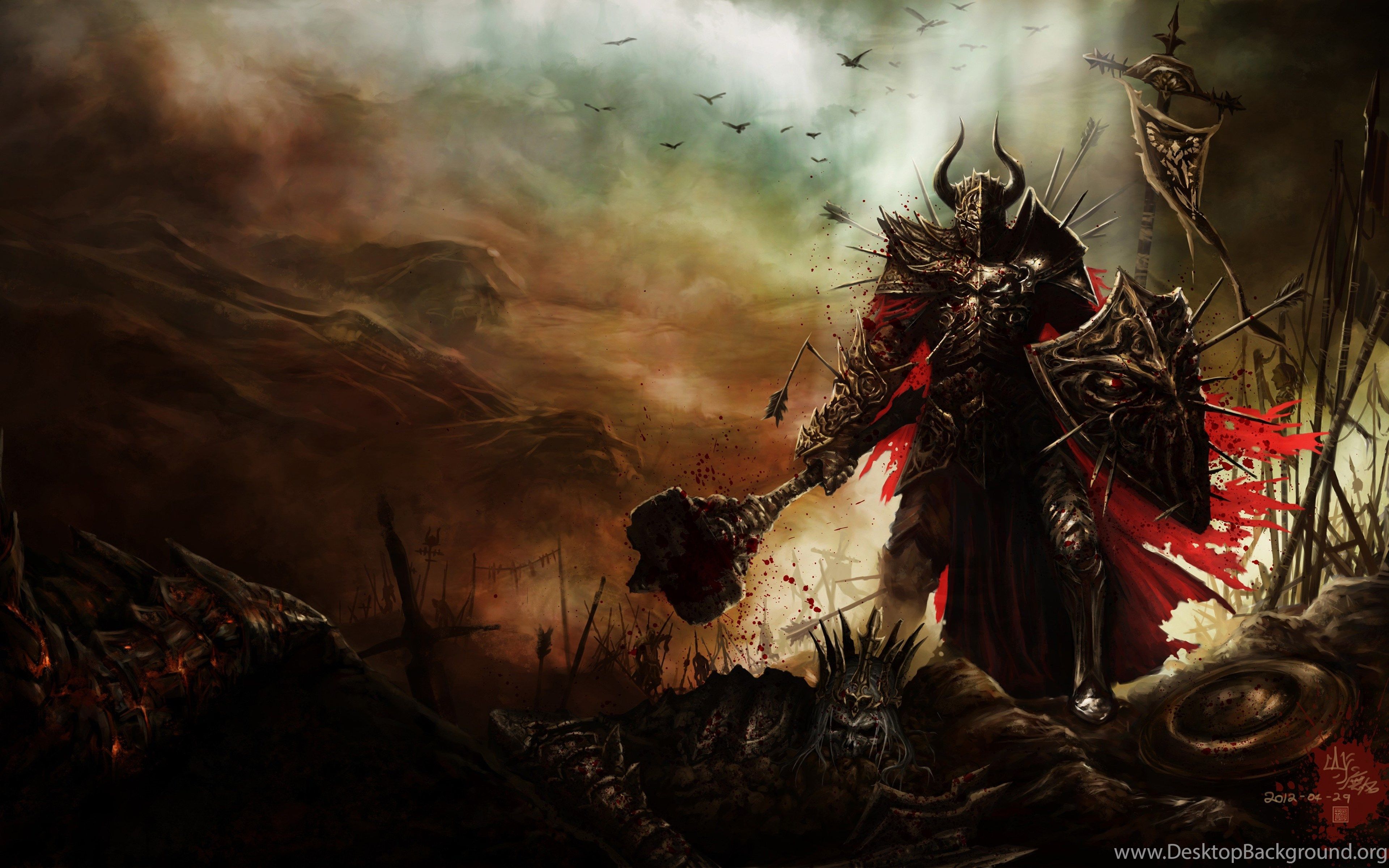 Fantasy Art, Barbarian, Artwork, Diablo III, Warriors wallpaper Desktop Background