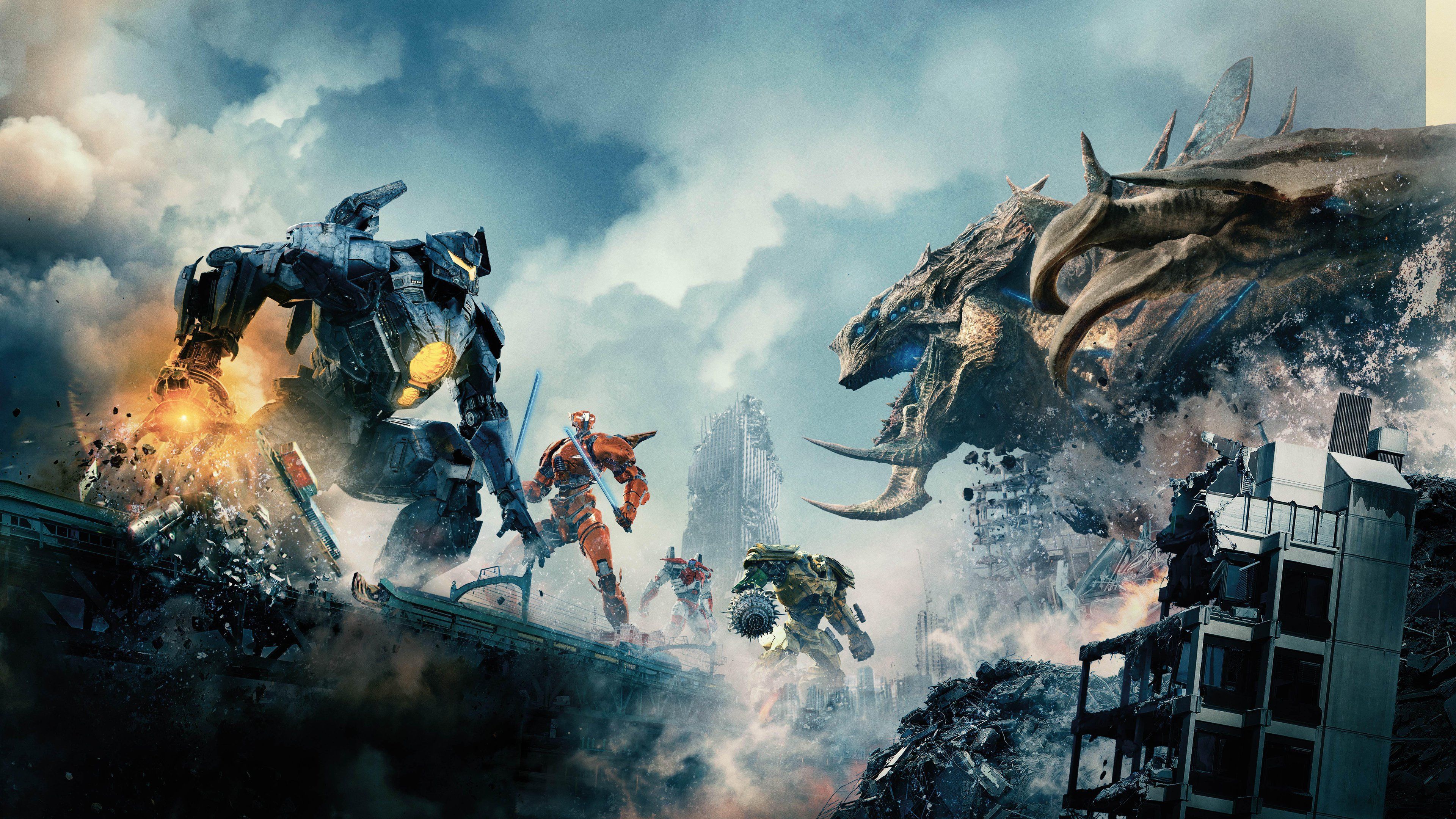 Godzilla And Sword Warriors 4K HD Movies Wallpaper