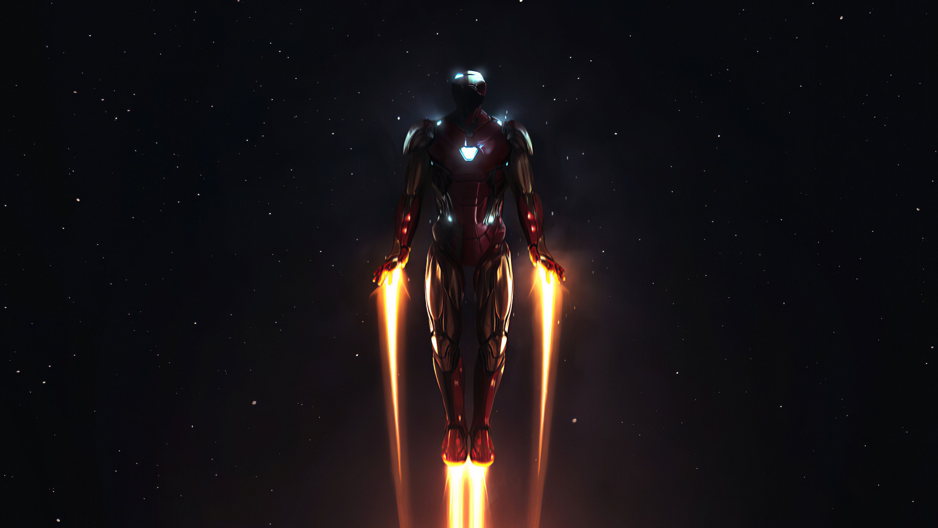 iron man silhouette flying