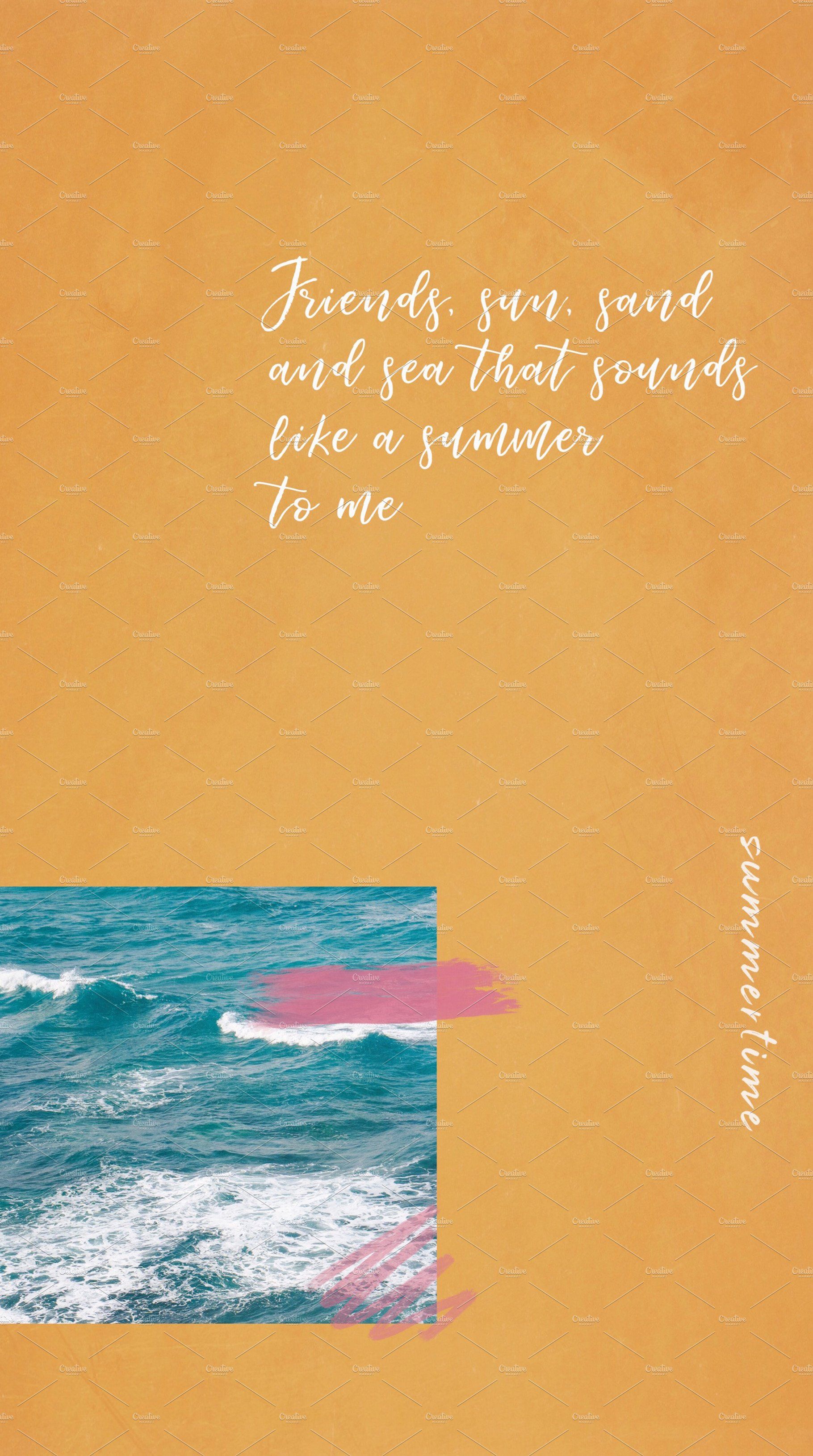 Summer Inspiration With Quote. High Quality Abstract Creative Market