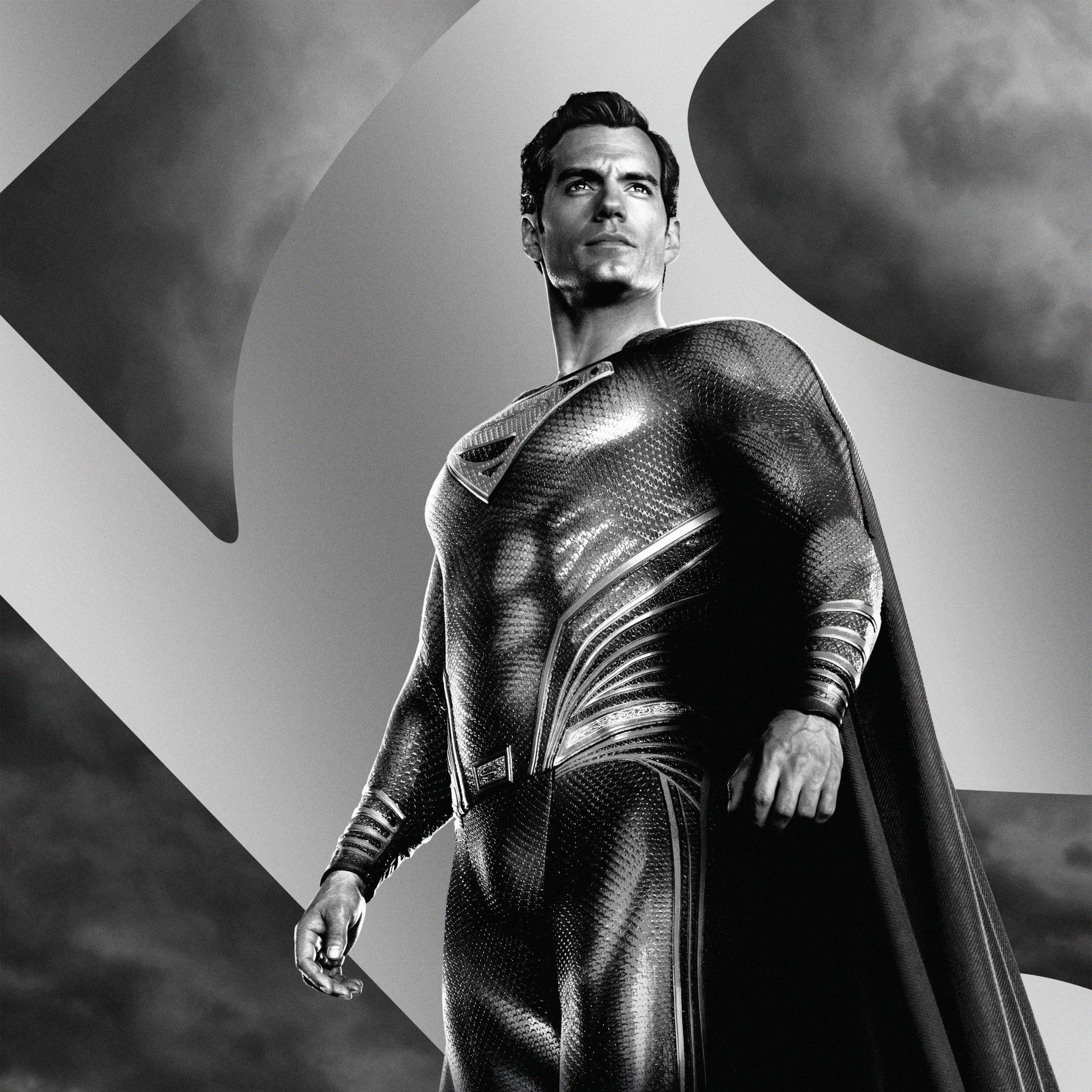 Zack Snyder's Justice League 4K Wallpaper, 2021 Movies, Superman, Clark Kent, Henry Cavill, DC Comics, Black Dark
