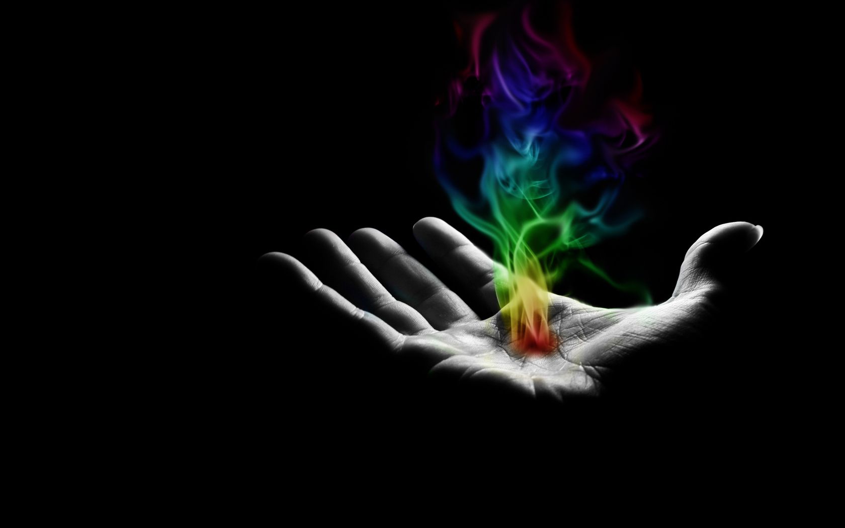 Download Colorful Fire Wallpaper 1680x1050