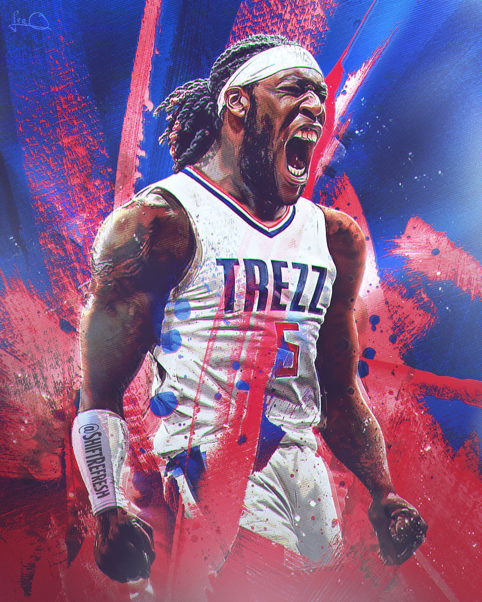 Montrezl Harrell NBA art #shiftrefresh. Nba basketball art, Nba art, Basketball photography