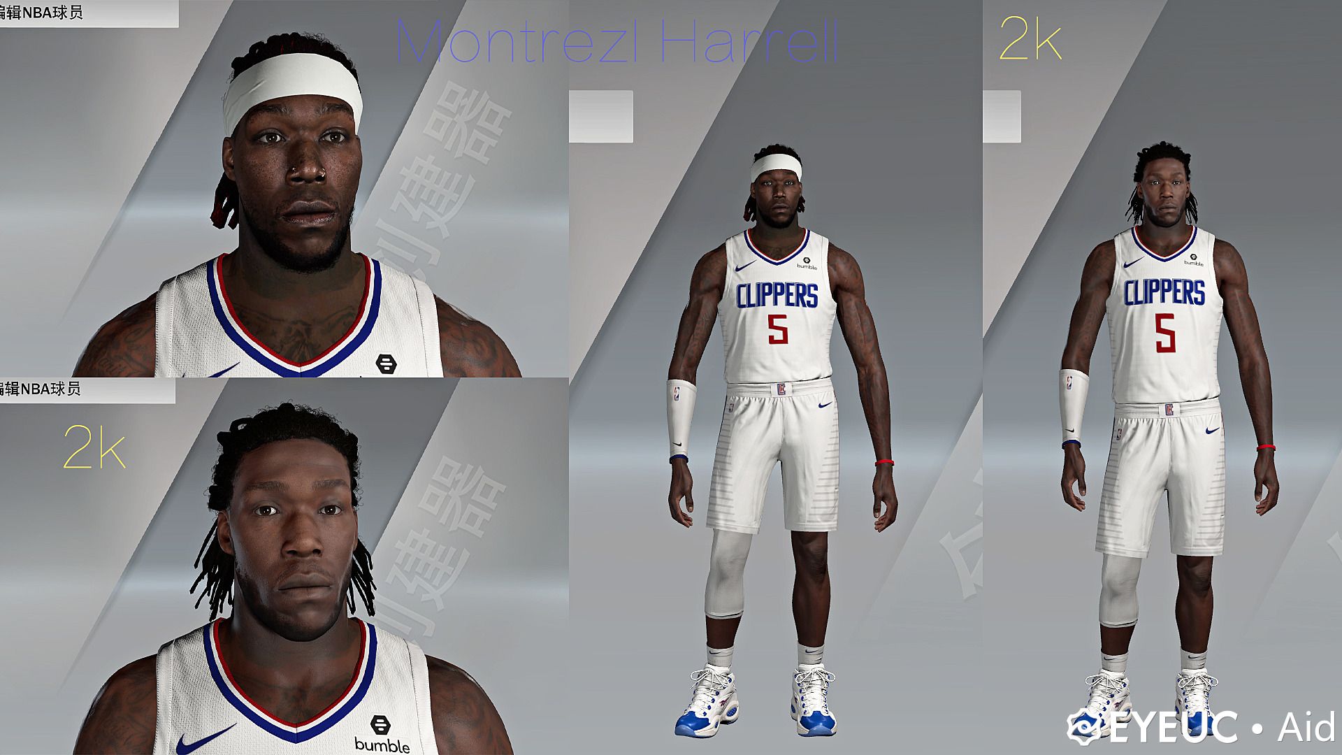 Montrezl Harrell Cyberface and Body Model By Aid [FOR 2K21] 2K Updates, Roster Update, Cyberface, Etc