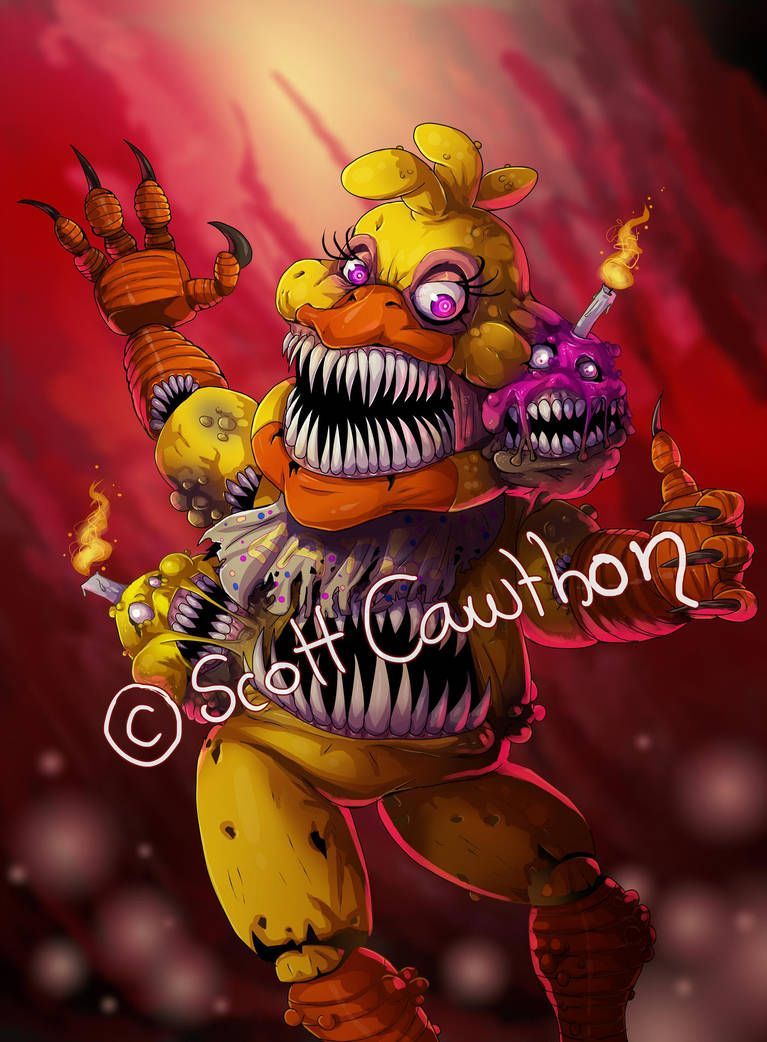 Twisted Chica by LadyFiszi. Fnaf drawings, Fnaf, Fnaf movie