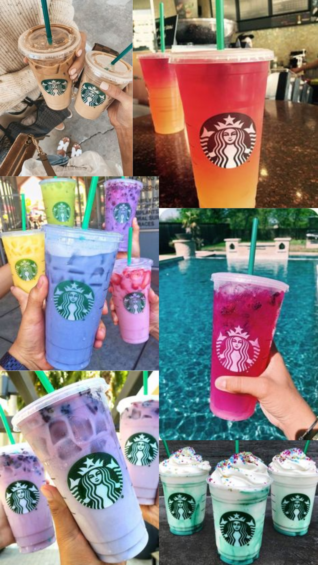 Starbucks aesthetic phone wallpaper. Starbucks wallpaper, Starbucks secret menu, Starbucks snapchat