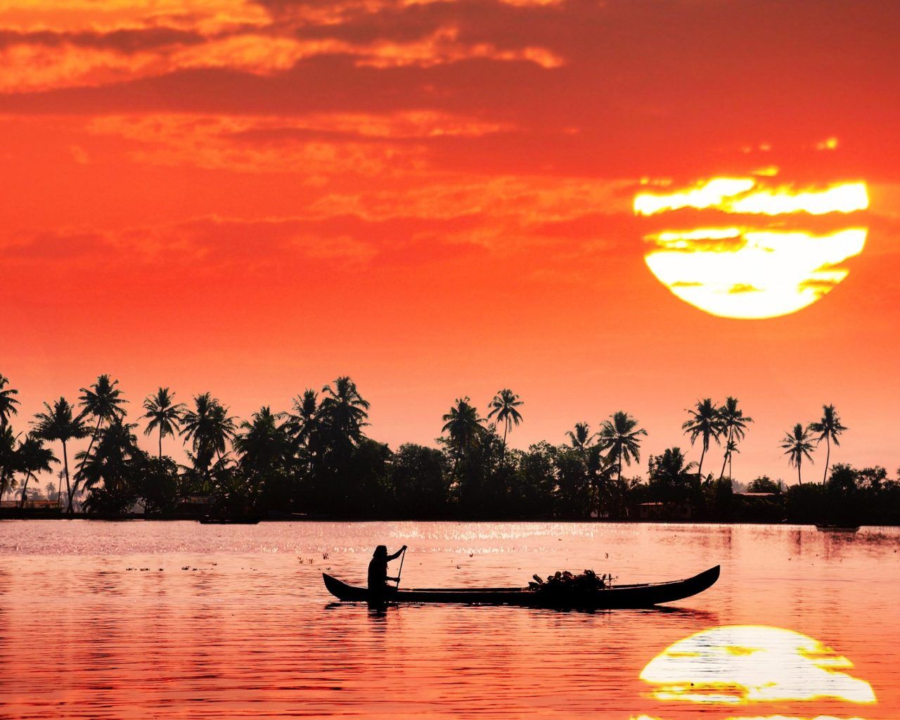 Kochi Kerala India Red Sky Sunset Reflection Landscape Photography 4k Ultra HD Desktop Wallpaper For Computers Laptop Tablet And Mobile Phones, Wallpaper13.com