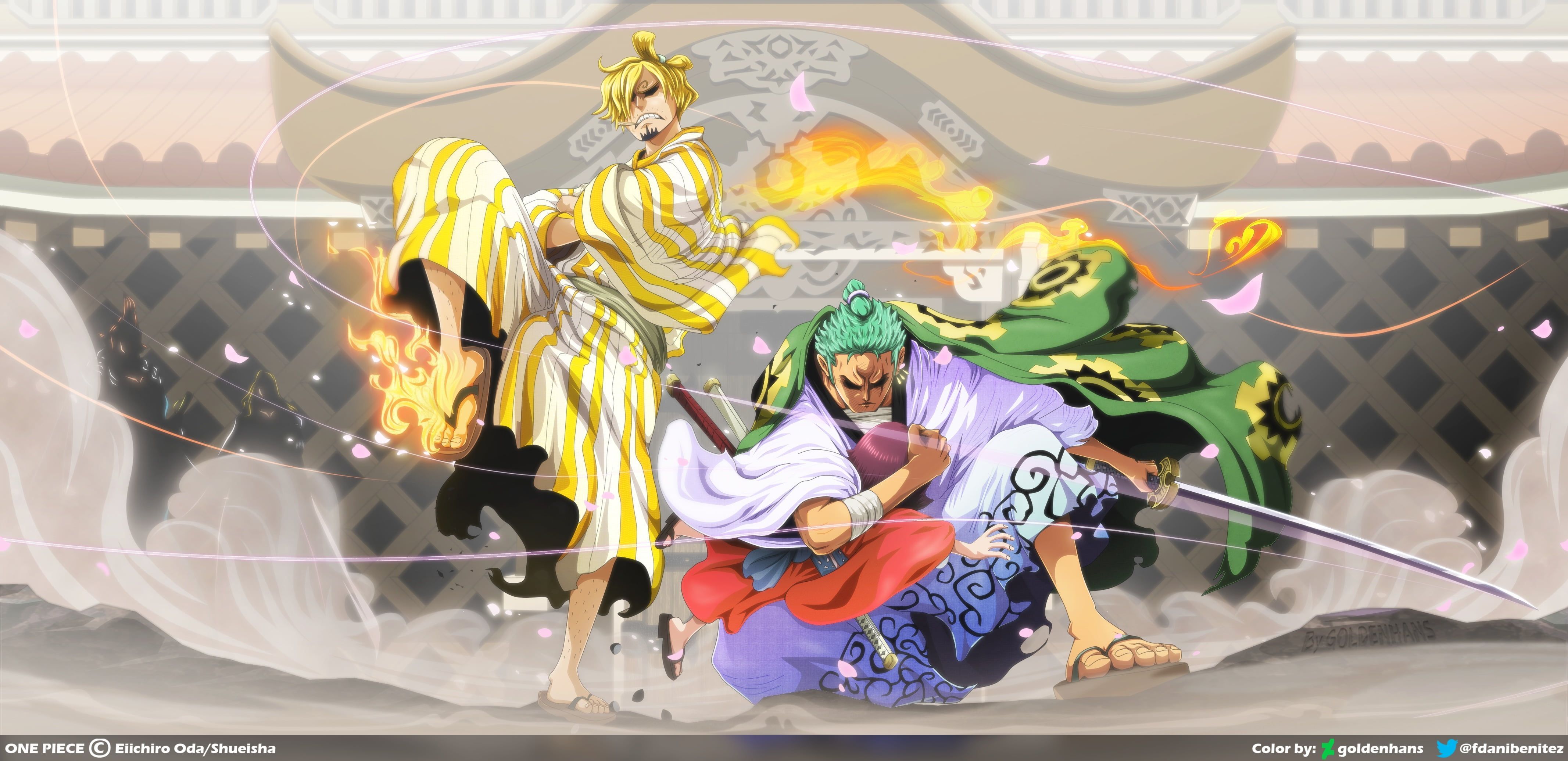HD wallpaper: One Piece, Roronoa Zoro, Sanji (One Piece), Toko (One Piece) 4K of Wallpaper for Andriod