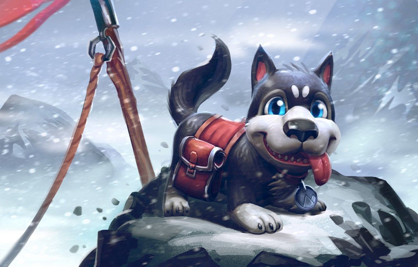 Wallpaper Dota 2, Courier, Imported, Duskie The Husky image for desktop, section игры