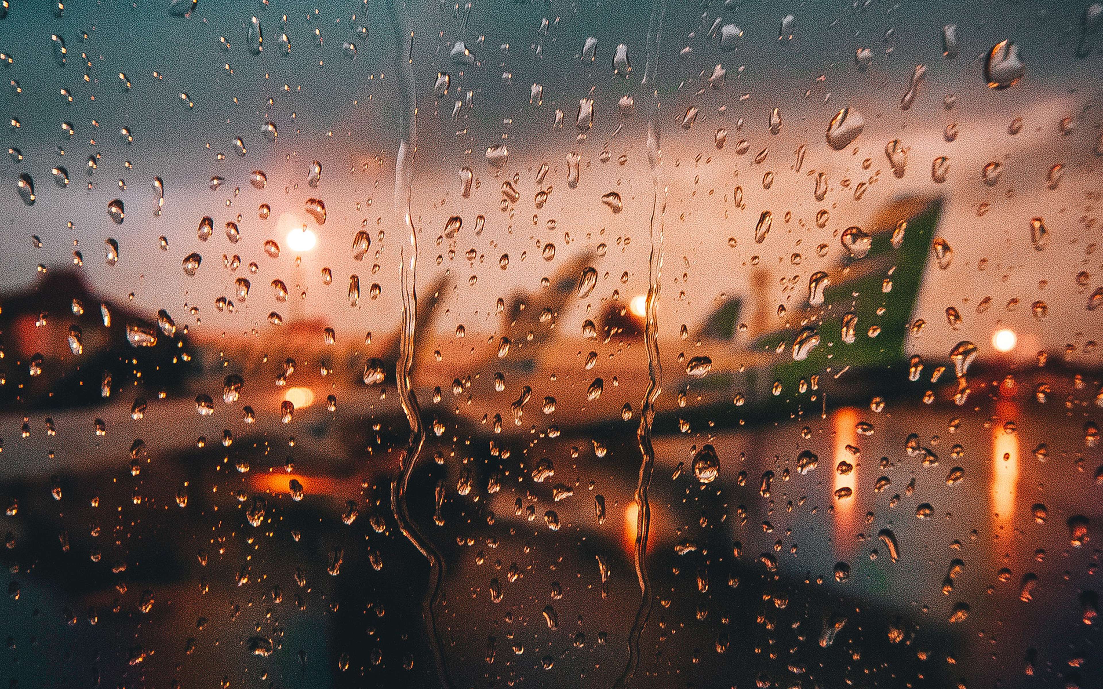 Rainy Window Zoom Background