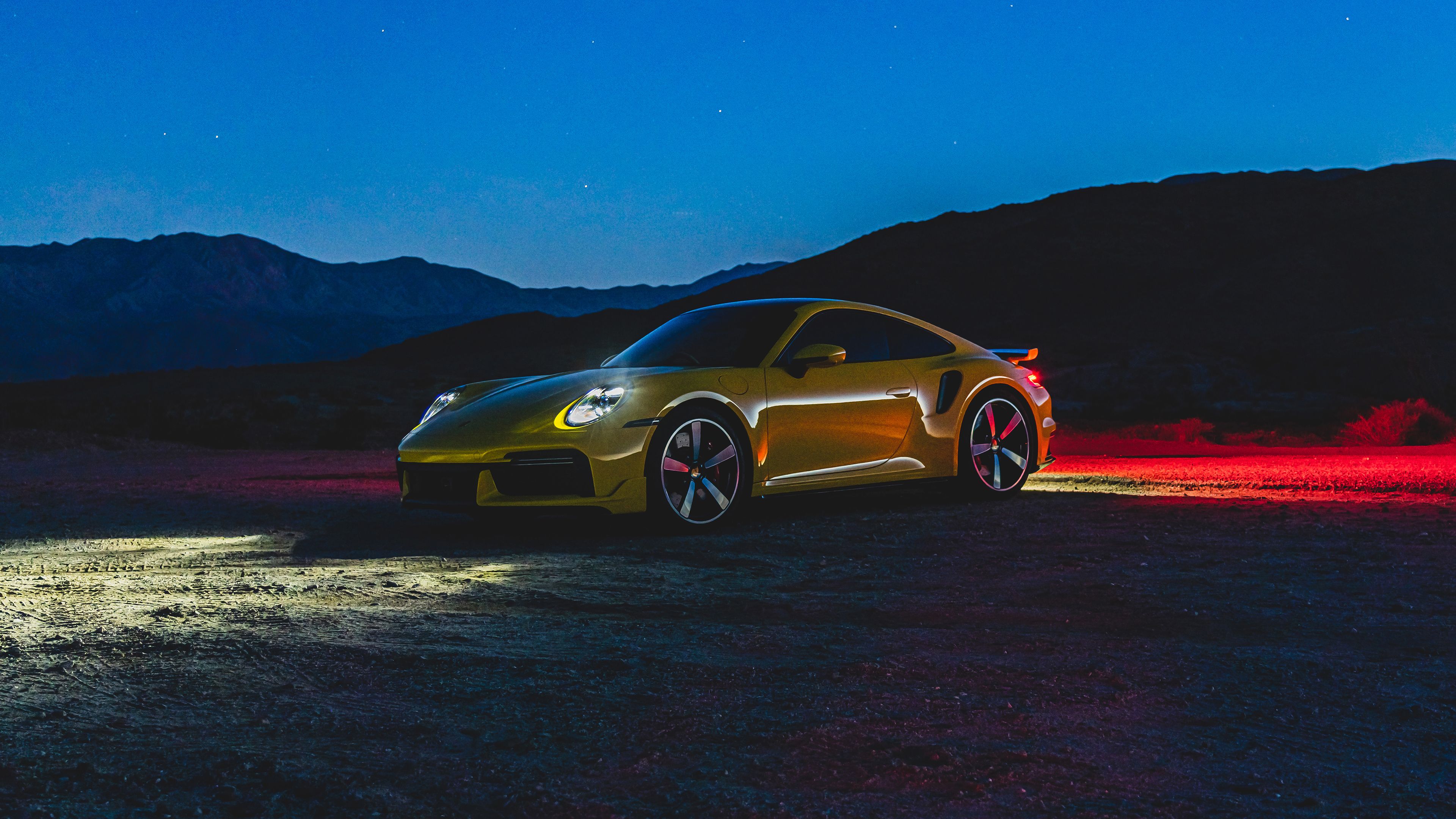 Porsche 911 Turbo, Night, Sports cars, 4k Free deskk wallpaper, Ultra HD