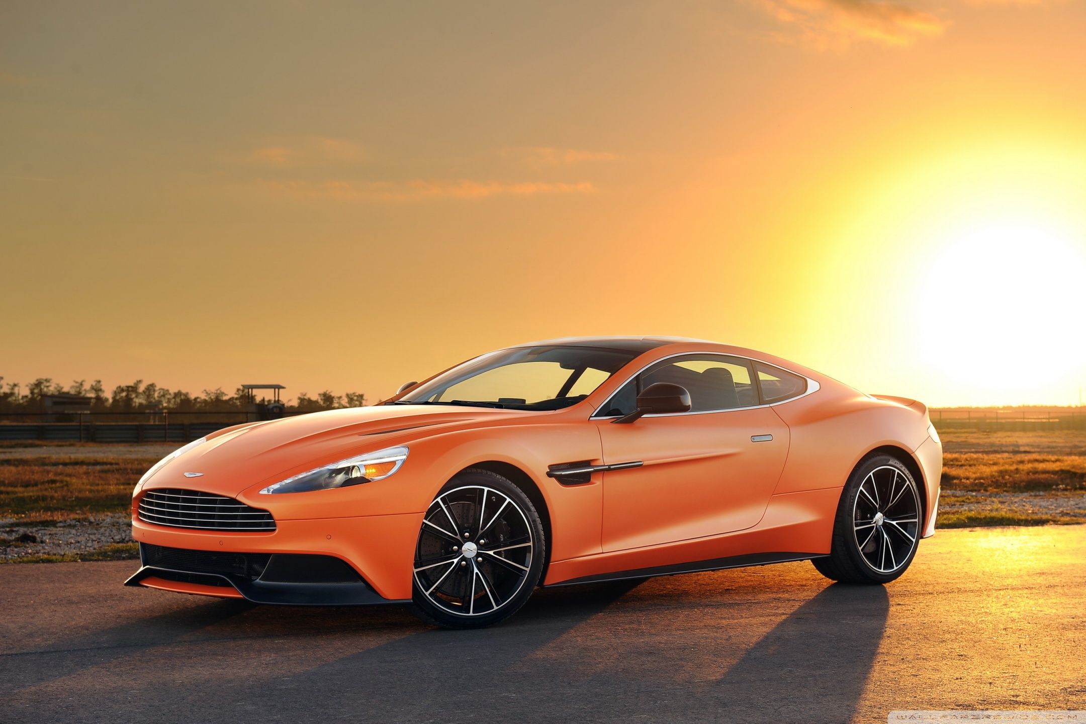 Orange Aston Martin Vanquish Car 4k HD Desktop Wallpaper For iPad