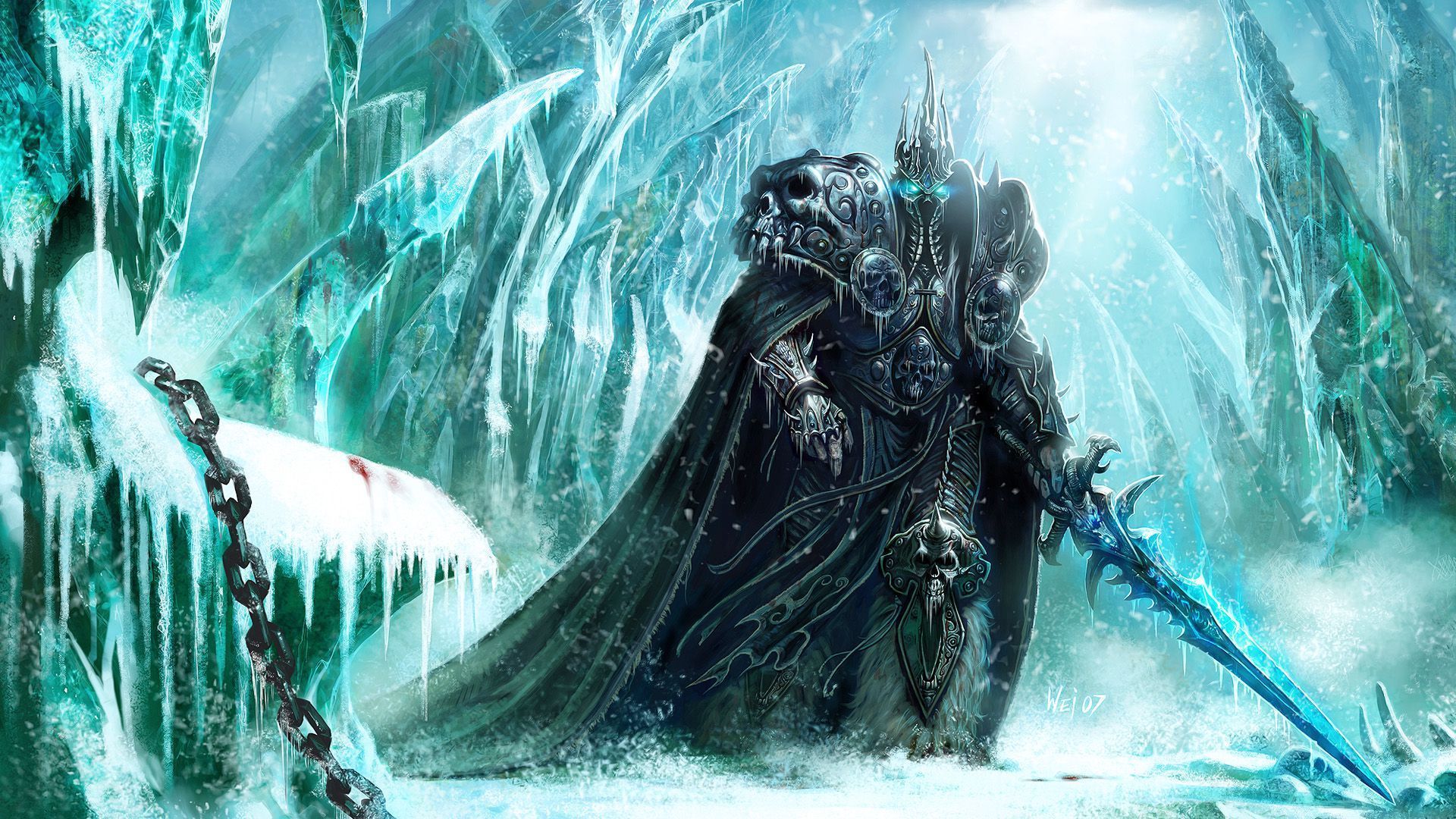 Wallpaper World Of Warcraft Armor Ice Sword 1920x1080